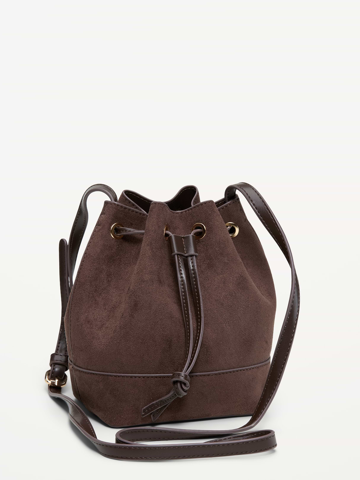 Drawstring Fringe Bucket Bag - Earthen