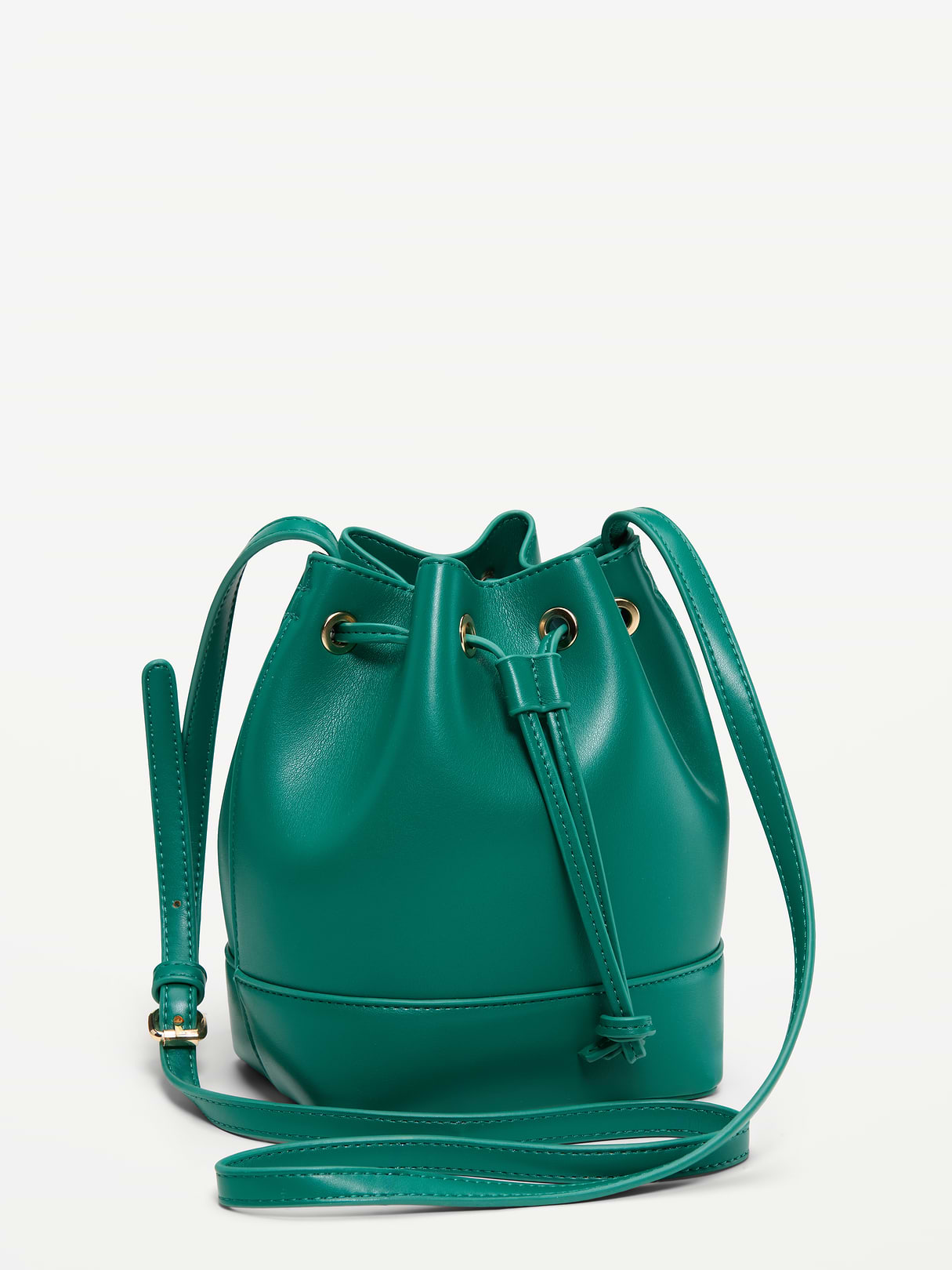 Drawstring Fringe Bucket Bag - Rainforest Jewel