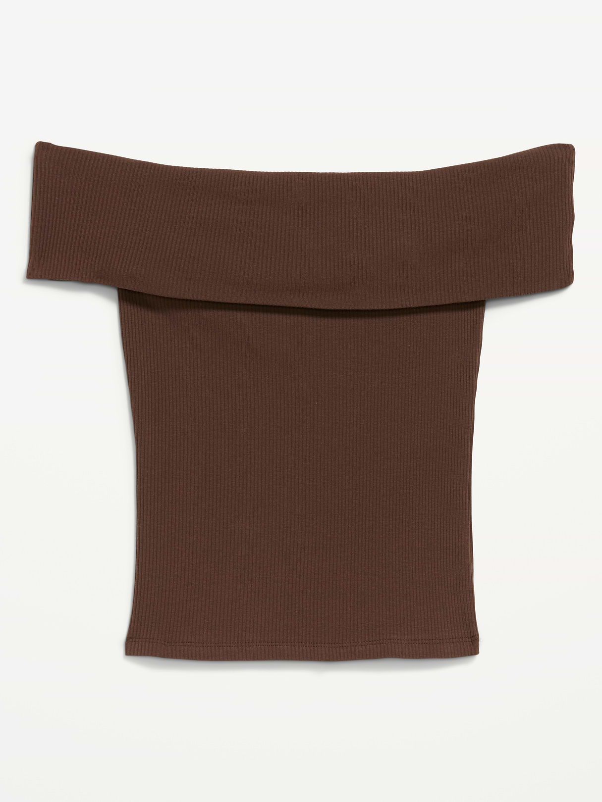 Off-The-Shoulder Fitted Top - Earthen