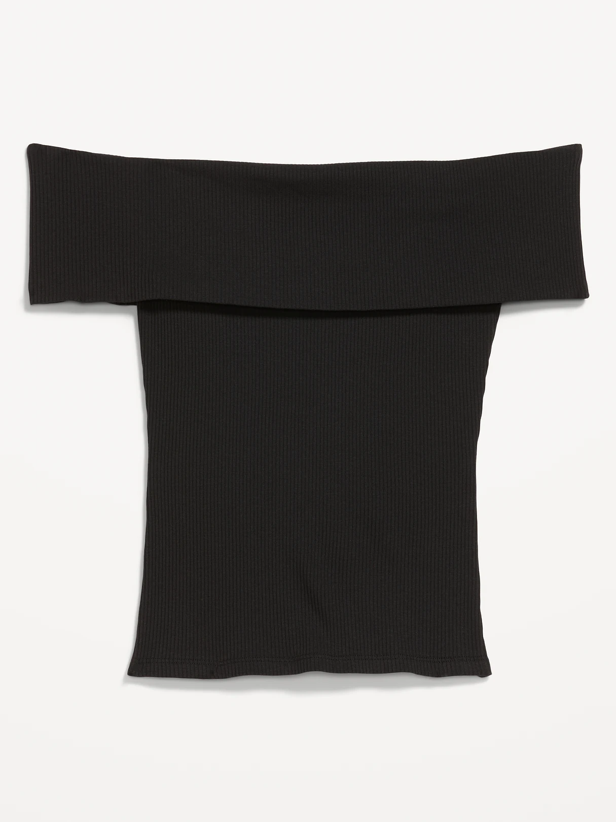 Off-The-Shoulder Fitted Top - Black Jack