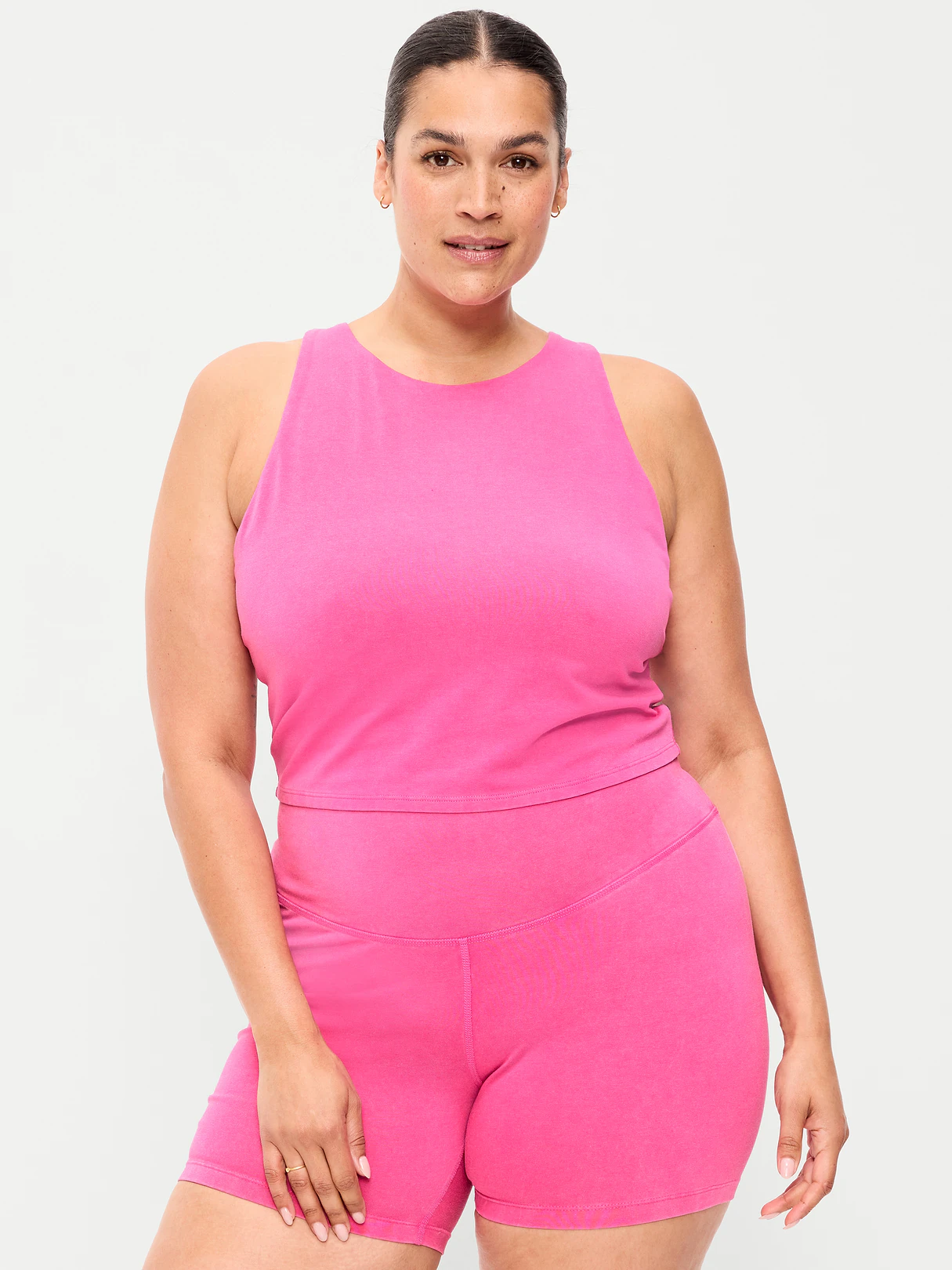 Light Support PowerChill High-Neck Racerback Sports Bra - Dragonfruit