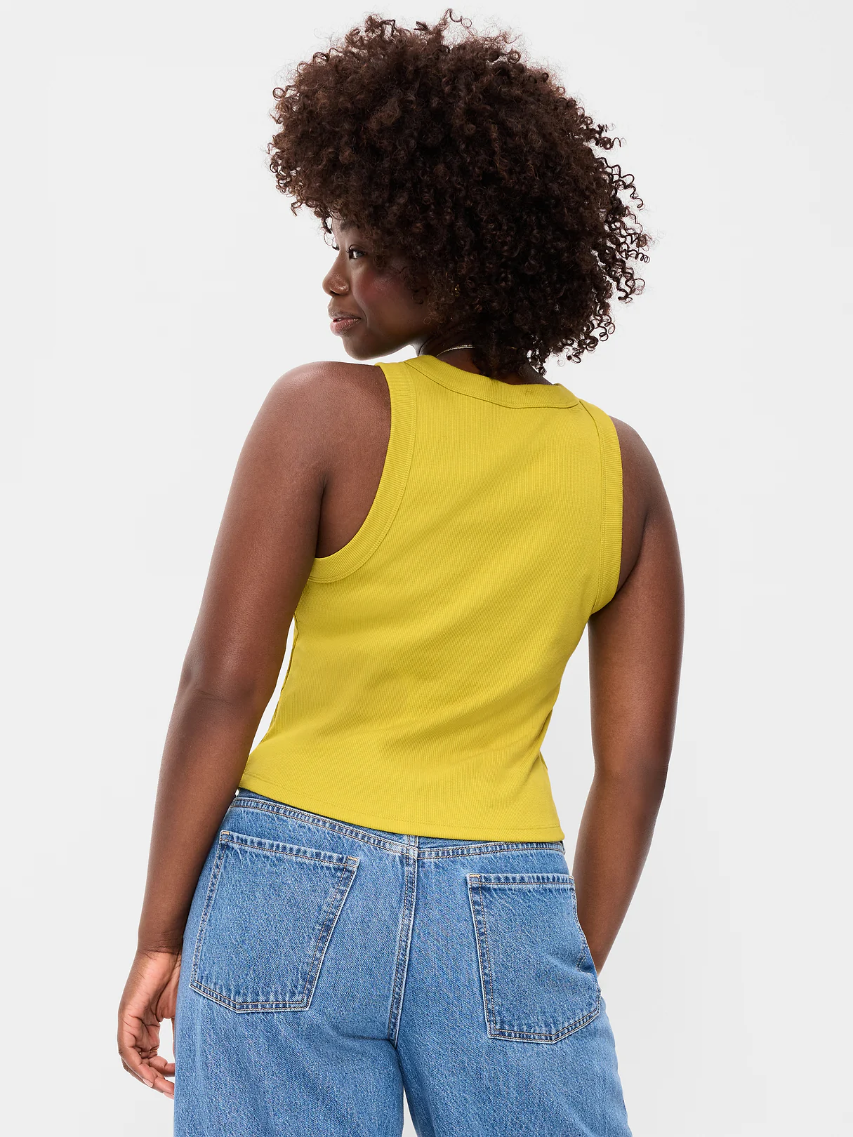 Crop Ribbed Tank Top - Lacewing