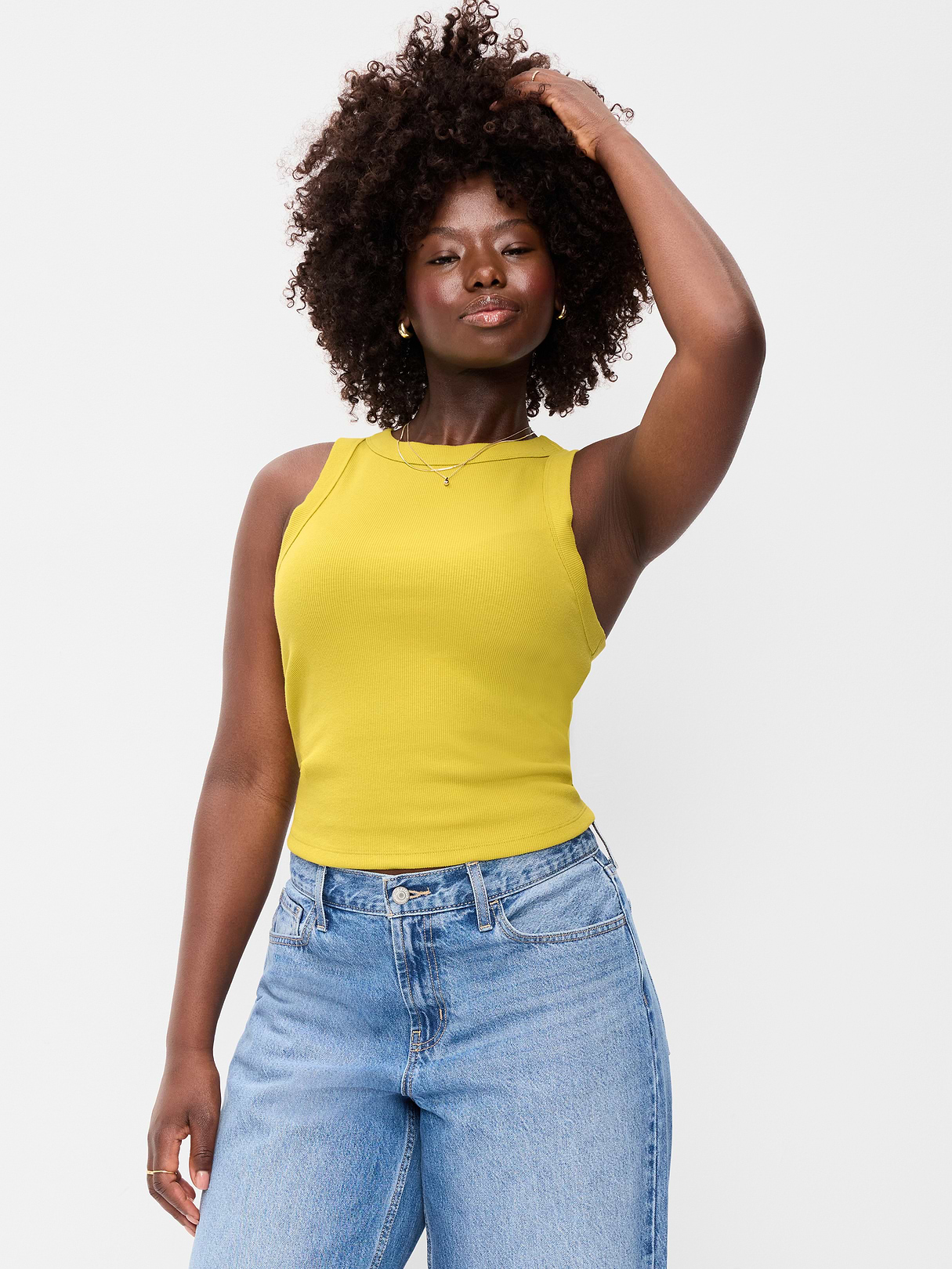 Crop Ribbed Tank Top - Lacewing