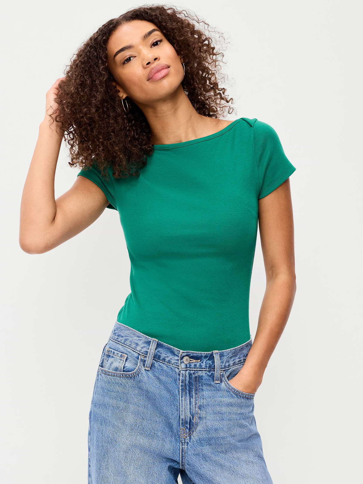 Snug Boatneck T-Shirt - Rainforest Jewel