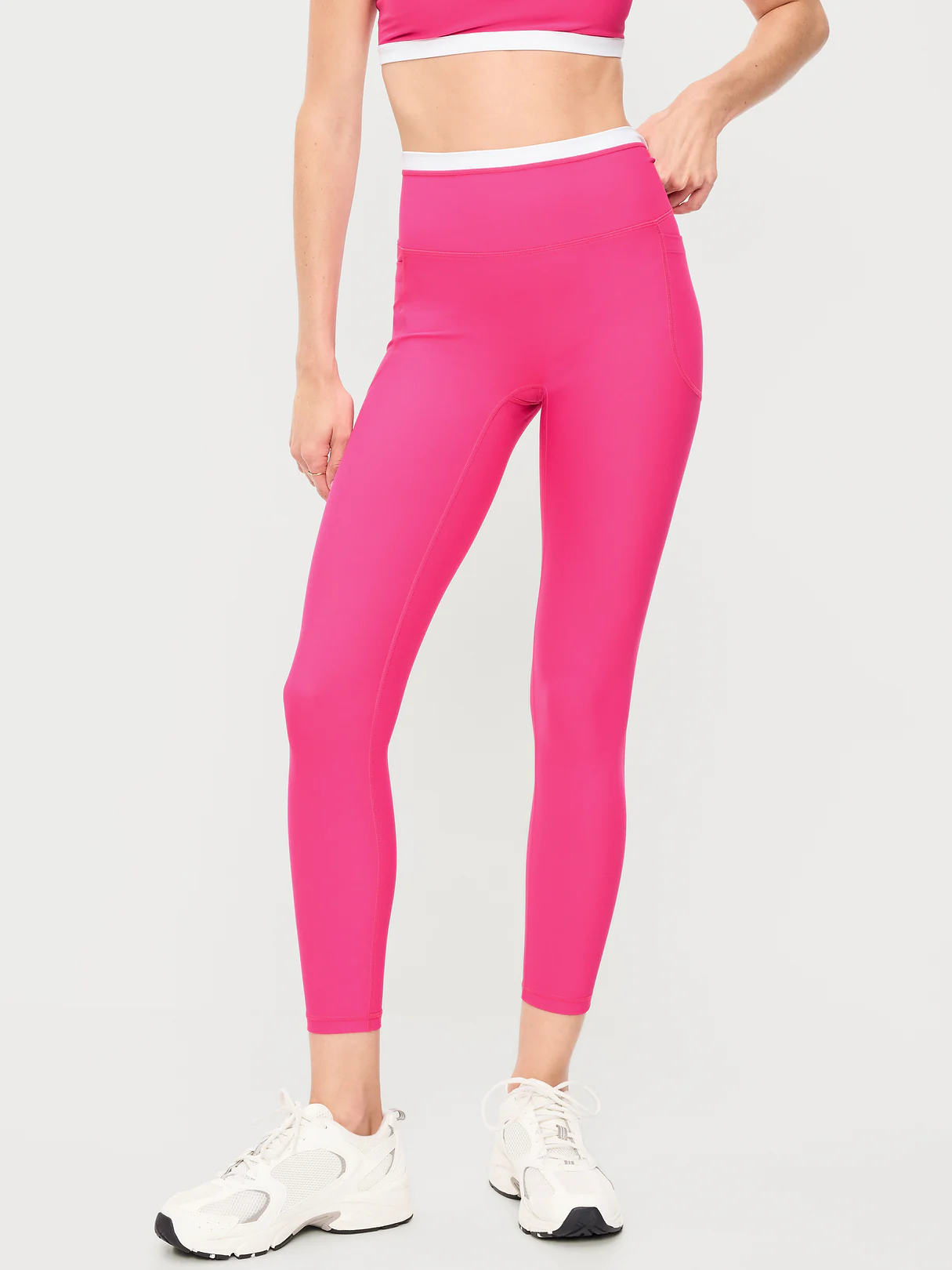 Extra-High Waisted PowerSoft Boundless 7/8 Leggings – No Front Seam - Dragonfruit