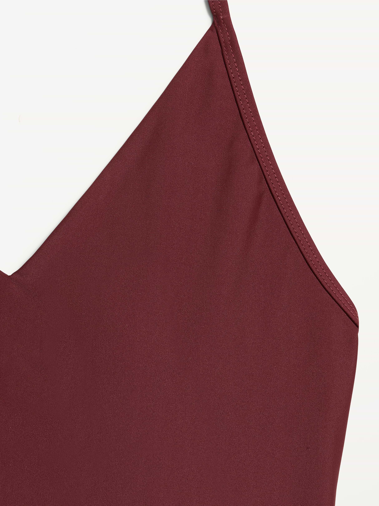 Pique V-Neck Halter Swimsuit - Reddy Or Not