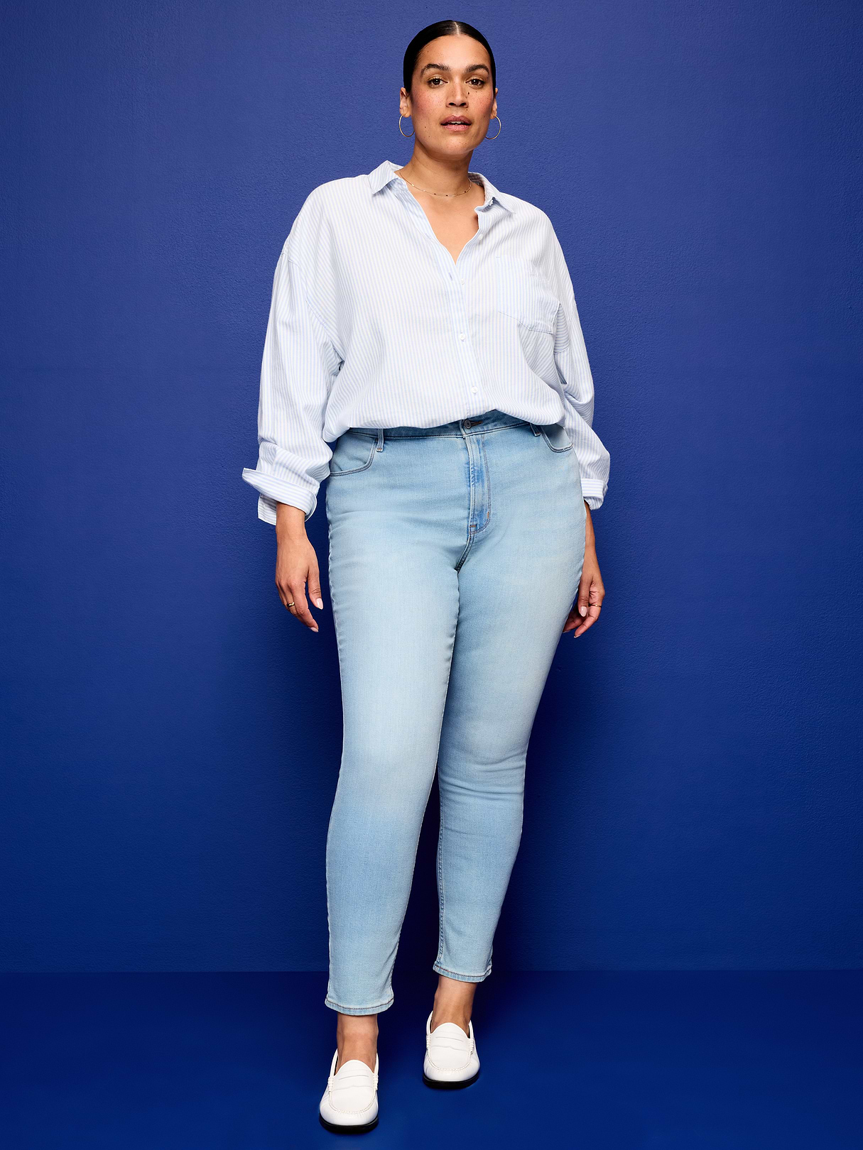 High-Waisted Wow Super-Skinny Jeans - Light Wash