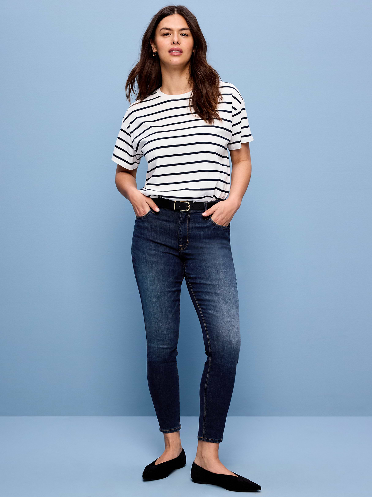 Mid-Rise Rockstar Super-Skinny Jeans - Dark Wash