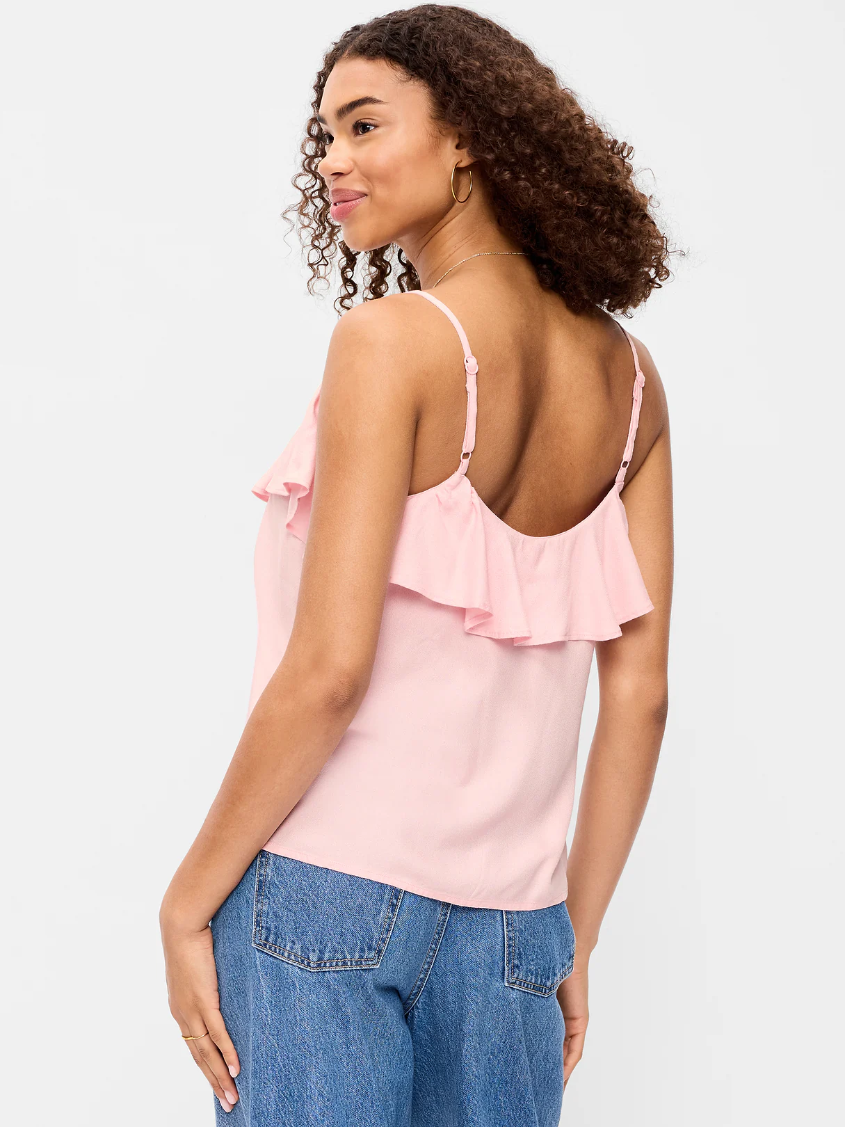 Ruffle-Front Tank Top - Blush On You
