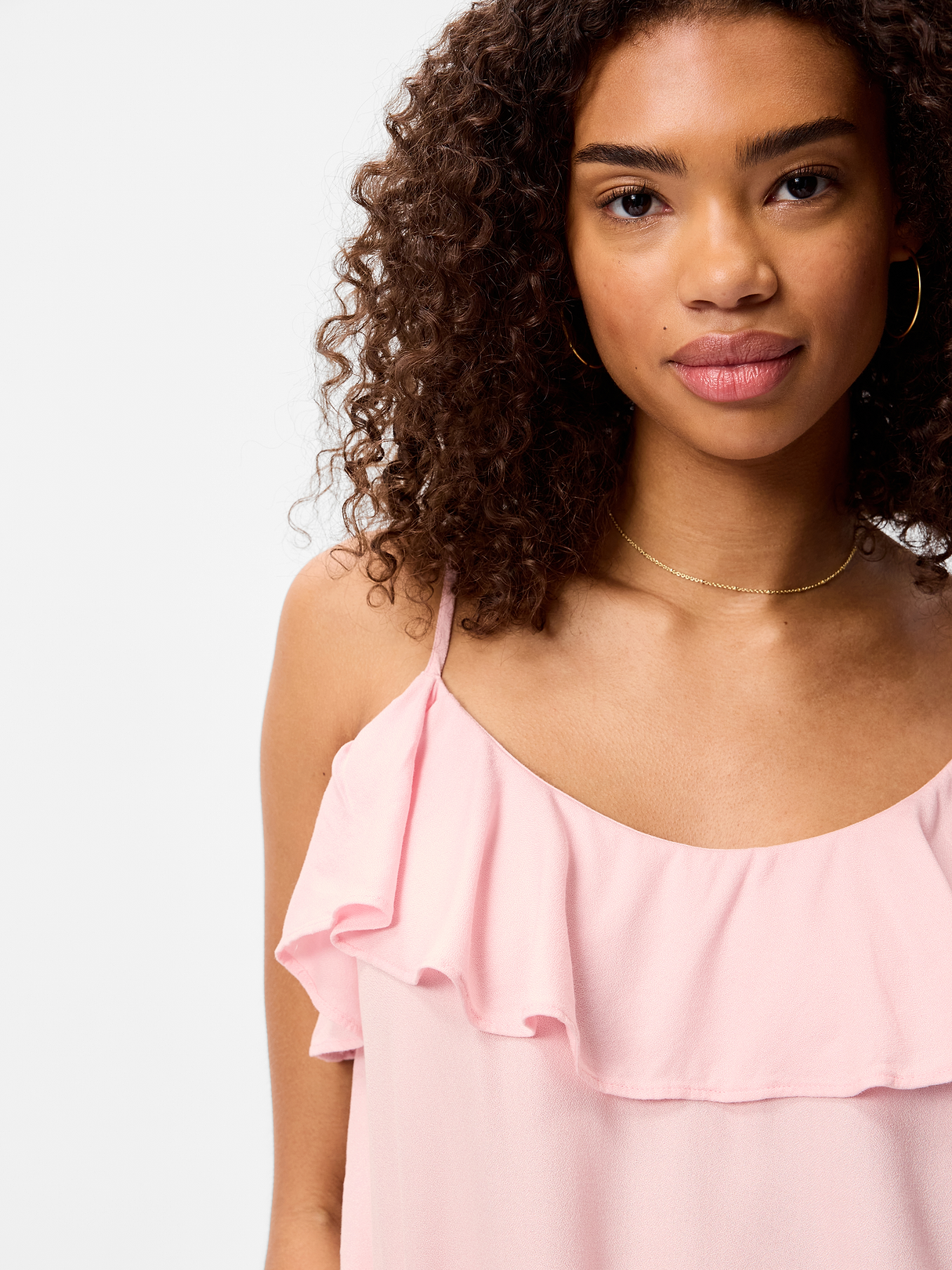 Ruffle-Front Tank Top - Blush On You