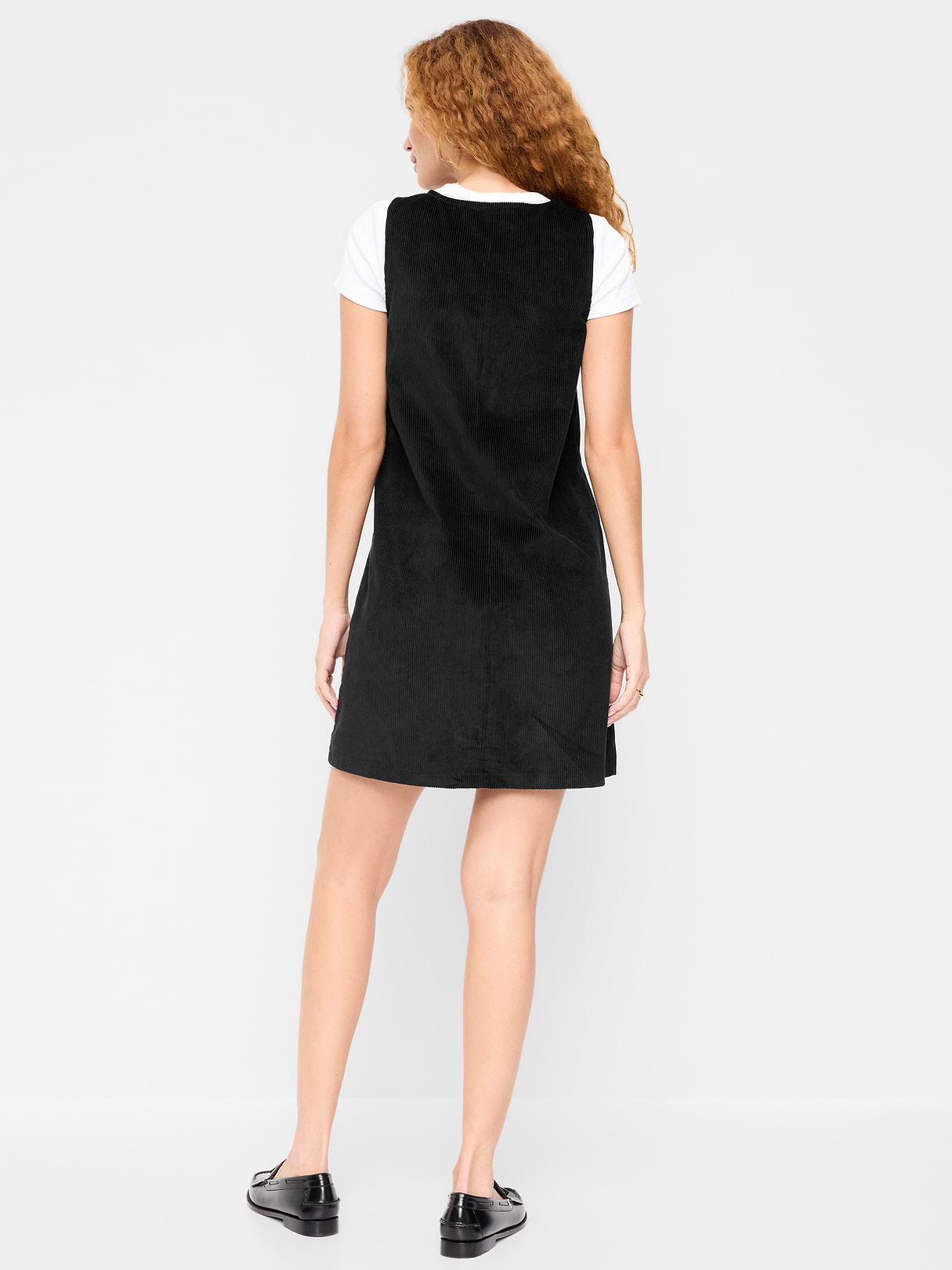 Sleeveless Pinafore Mini Dress - Black Jack