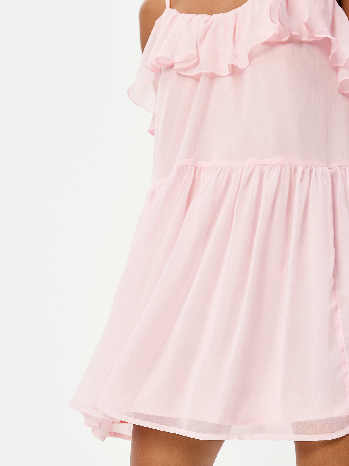 Ruffle-Front Flounce Mini Dress - Blush On You