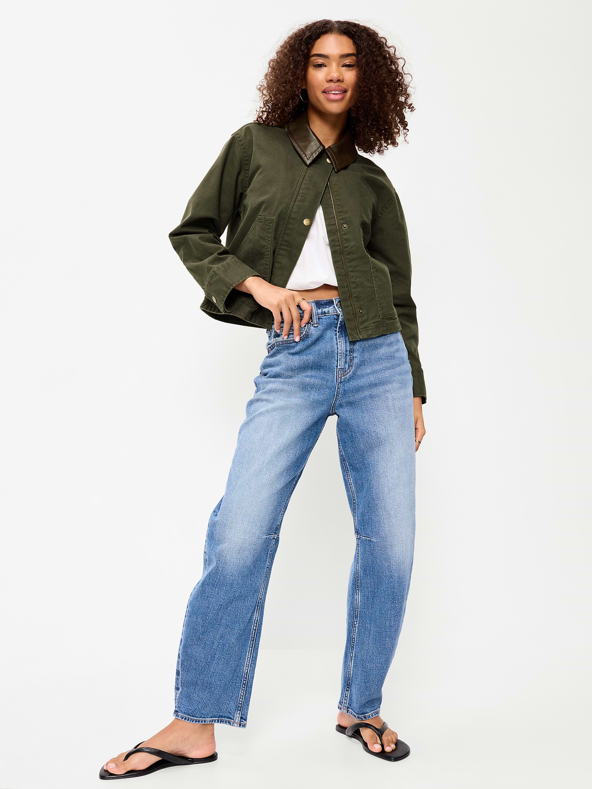 Cropped Barn Jacket - Forest Tapestry