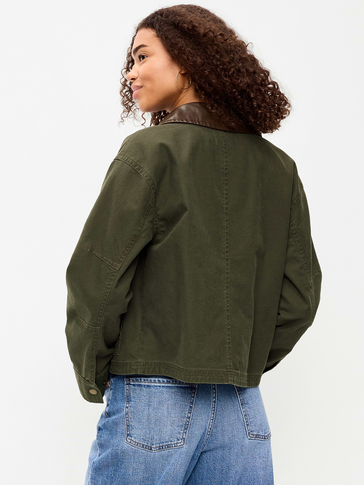 Cropped Barn Jacket - Forest Tapestry