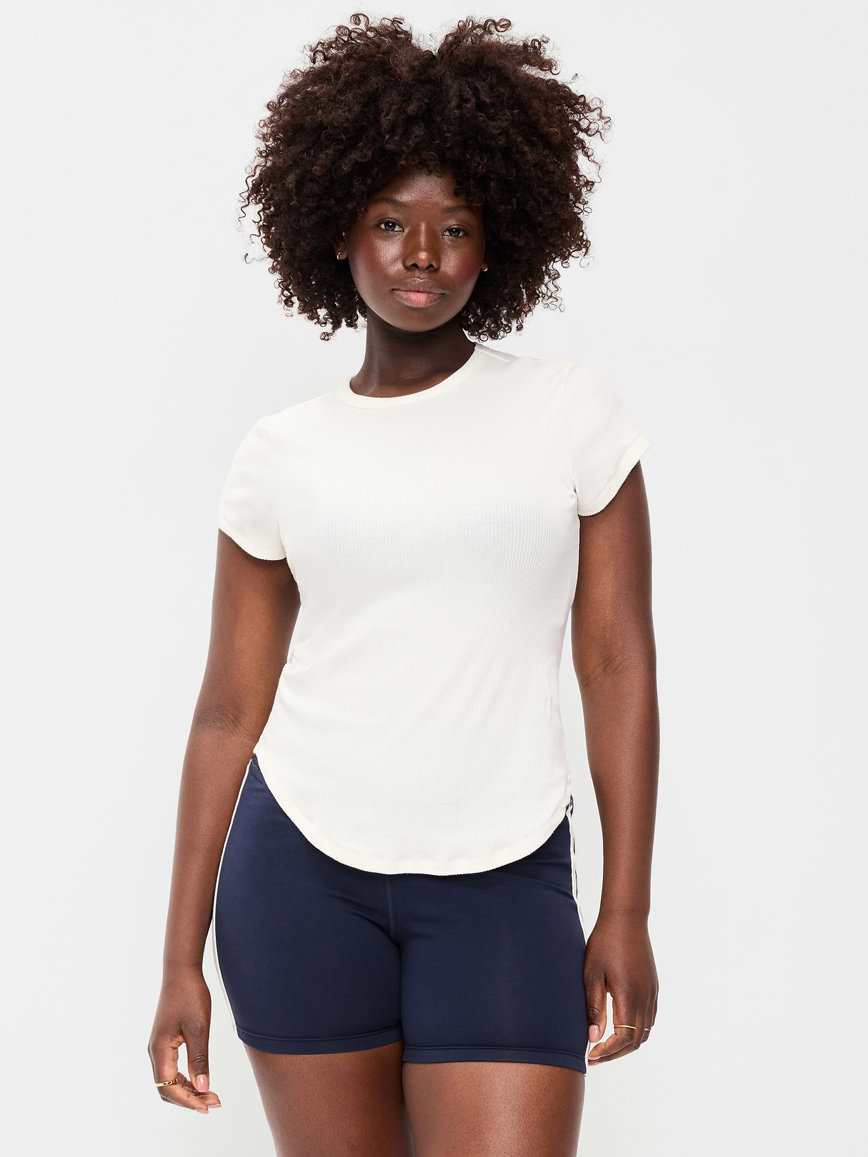 CloudLite Crew-Neck Ribbed T-Shirt - Magnolia