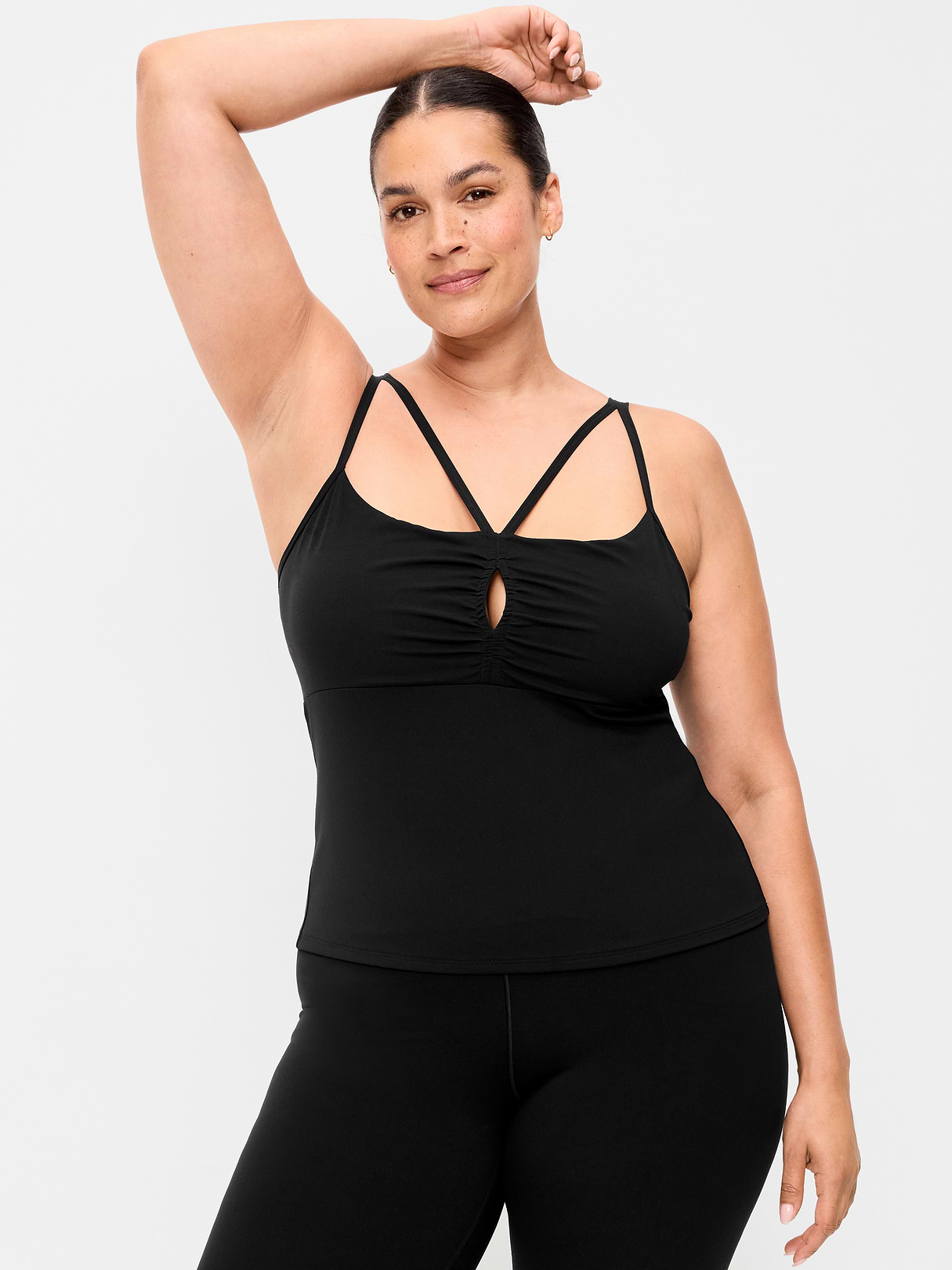 StudioSmooth Strappy Light Support Top - Black Jack
