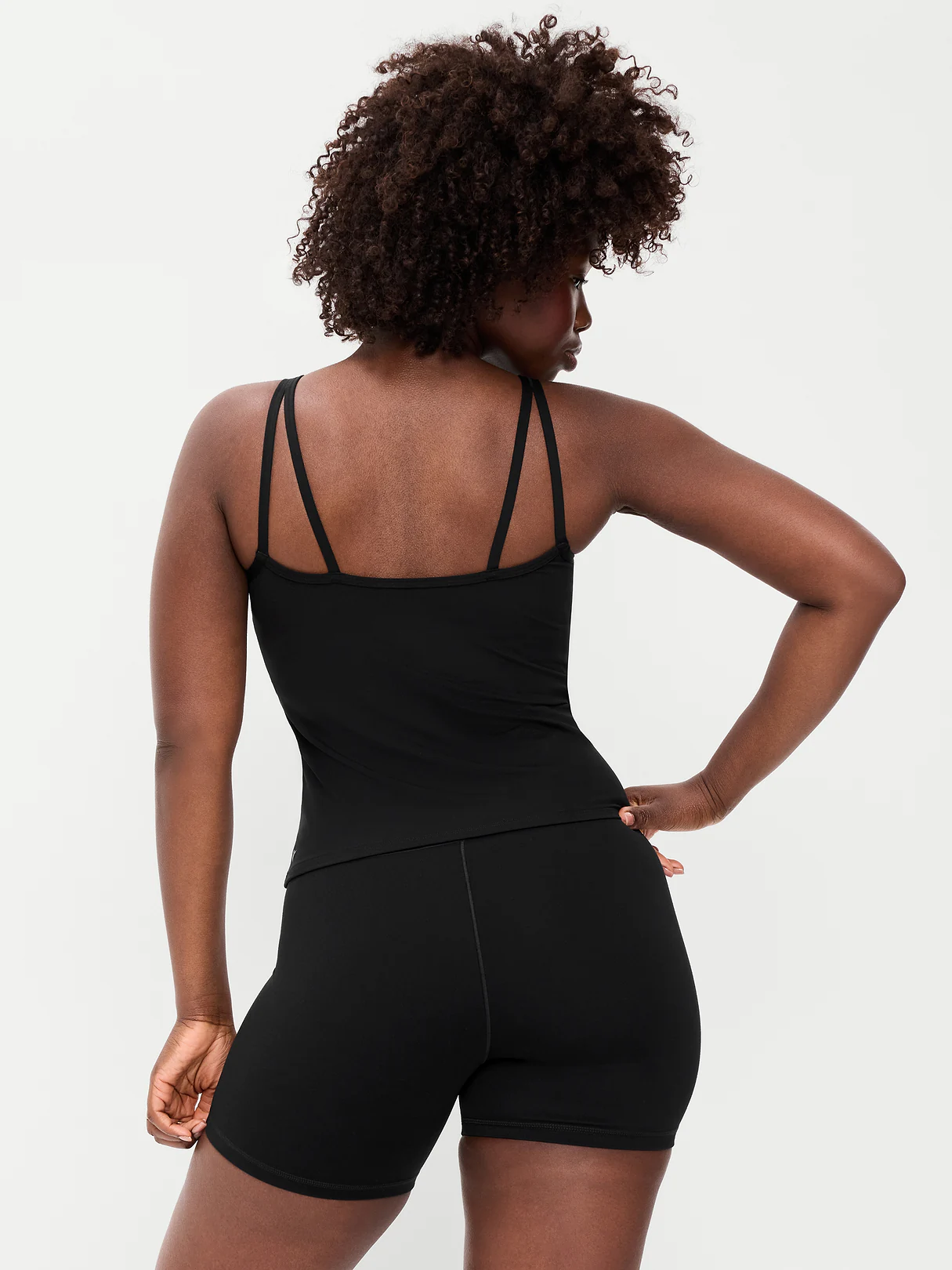 StudioSmooth Strappy Light Support Top - Black Jack
