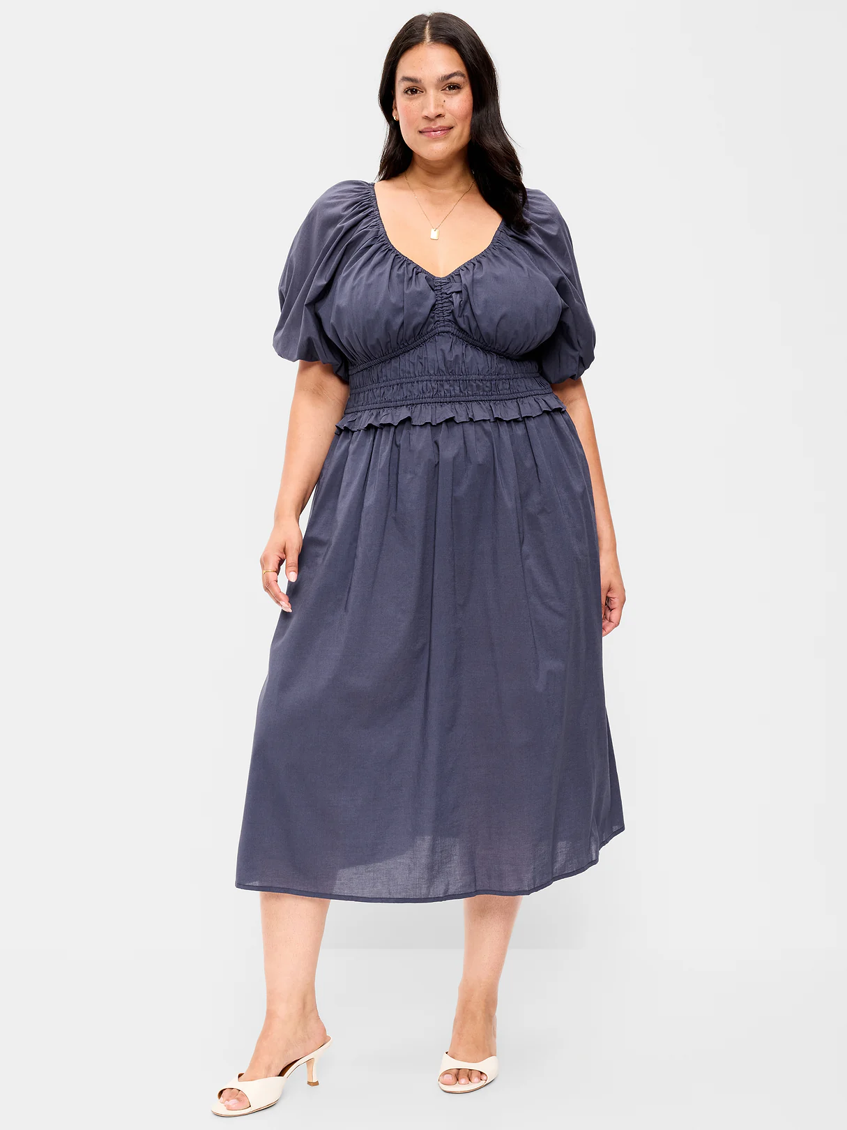 Fit & Flare Prairie Midi Dress - Volcanic Glass