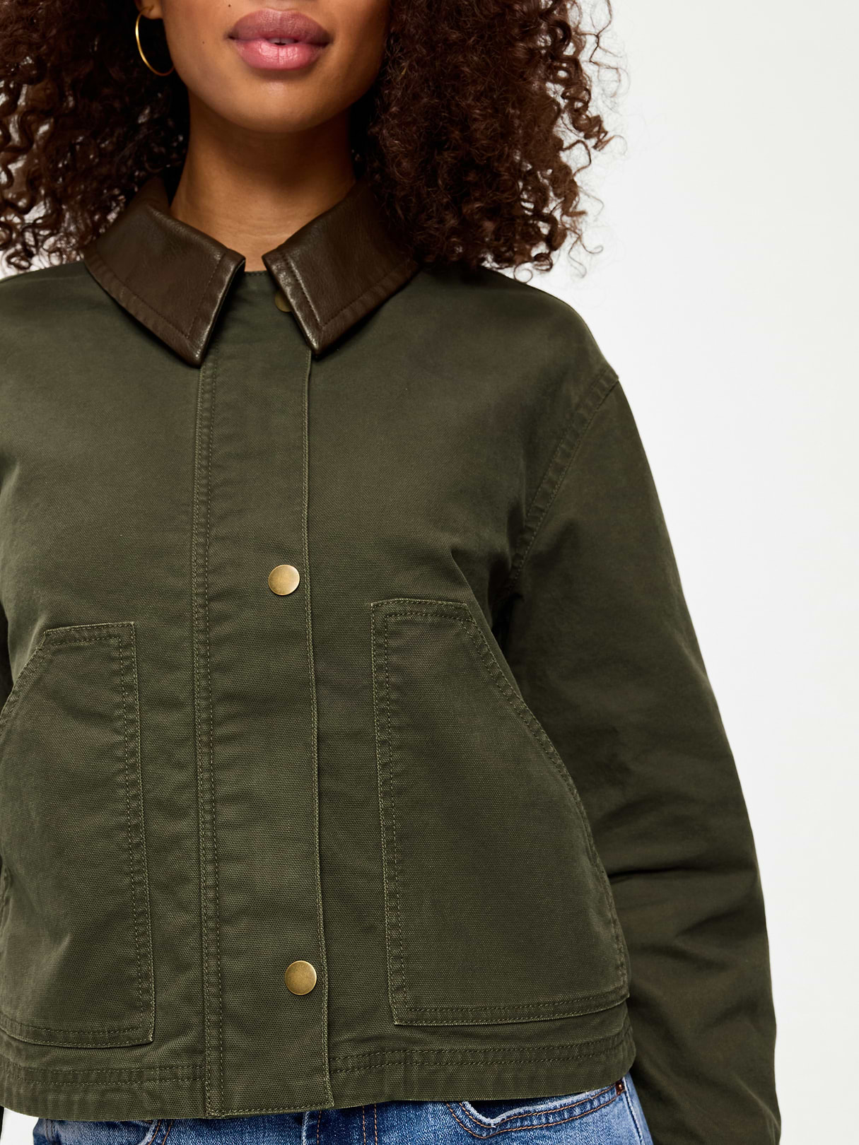 Cropped Barn Jacket - Forest Tapestry