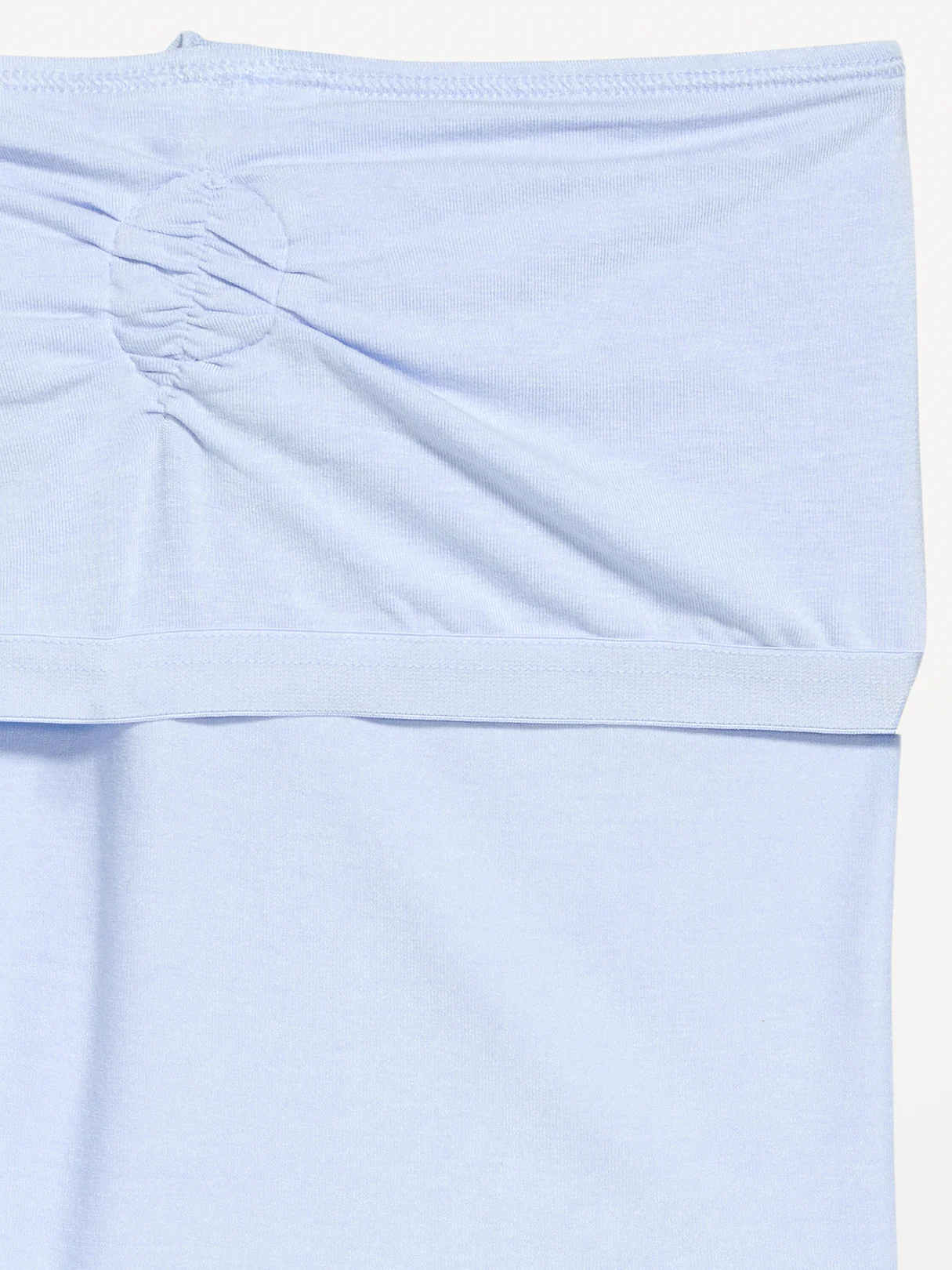 Tie-Neck Rosette Tube Top - Powder Blue
