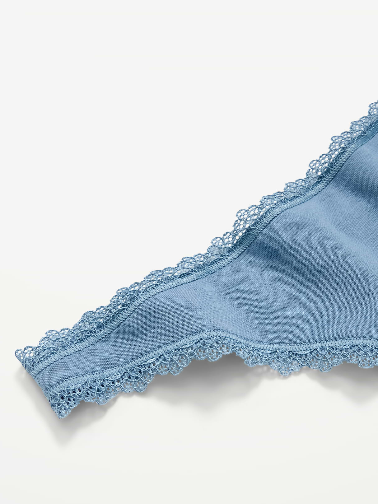 Mid-Rise Everday Cotton Thong - Naturalist Blue