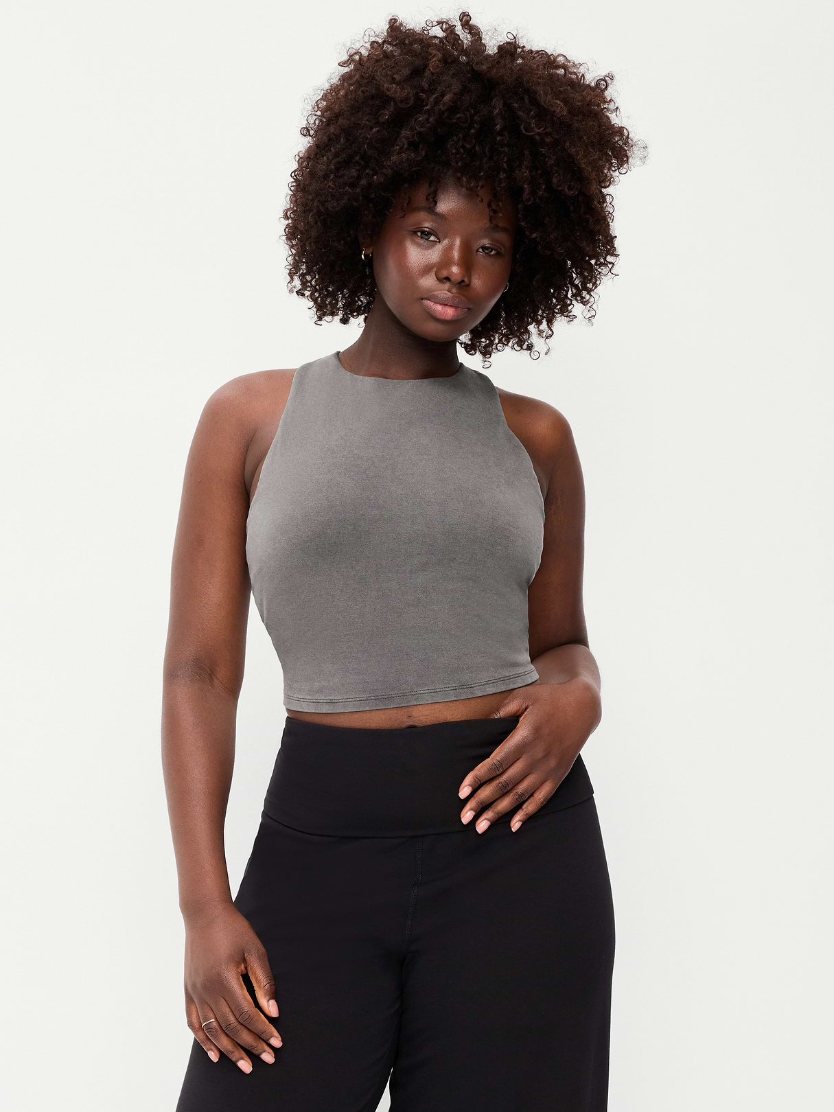 Light Support PowerChill High-Neck Racerback Sports Bra - Panther
