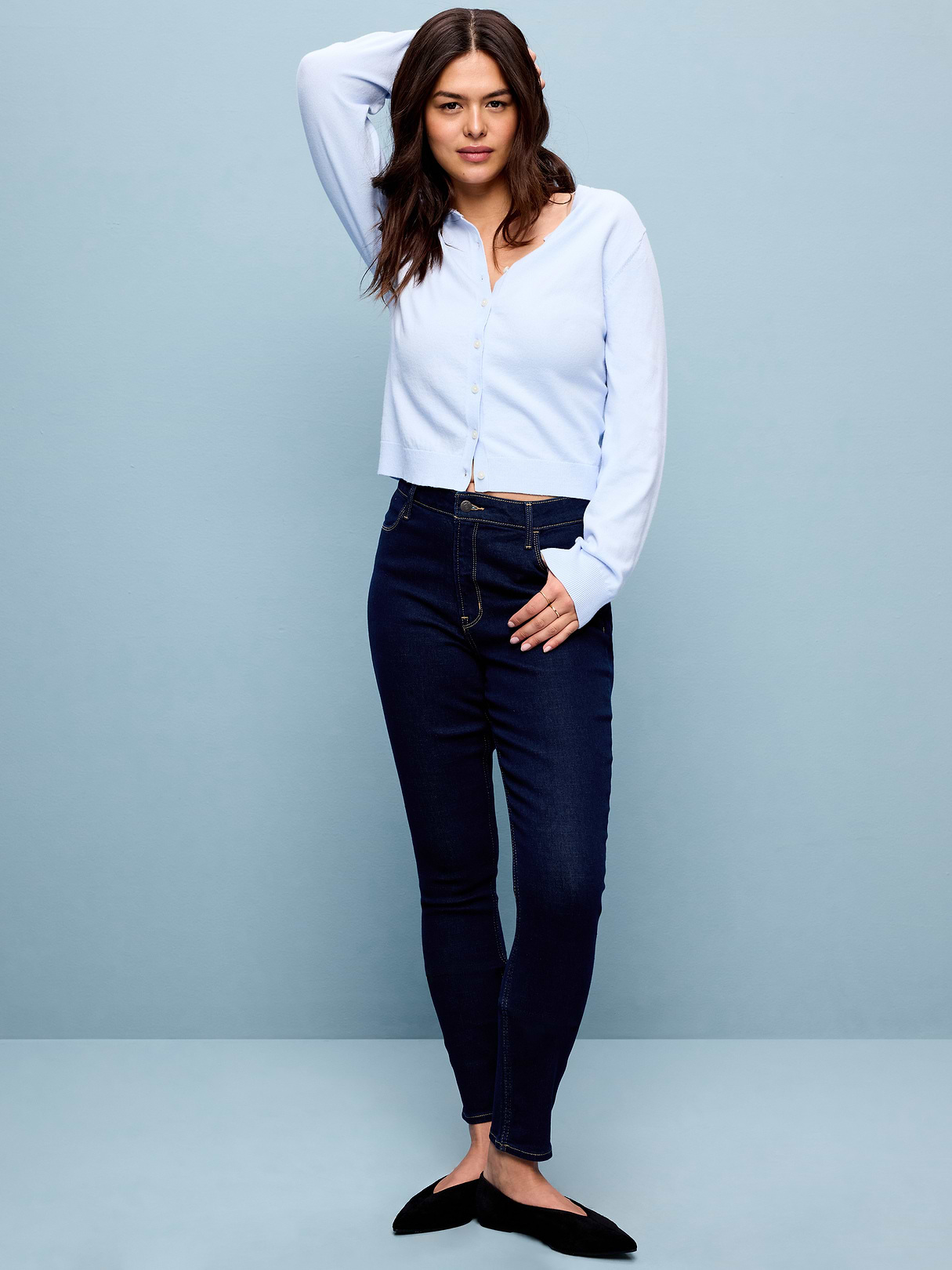 High-Waisted Wow Super-Skinny Jeans - Indigo