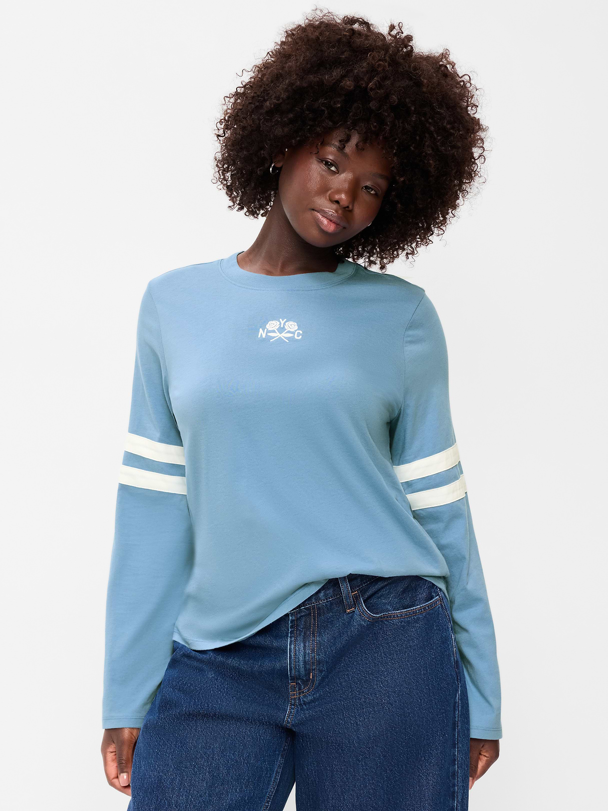 EveryWear Long-Sleeve Graphic T-Shirt - Naturalist Blue