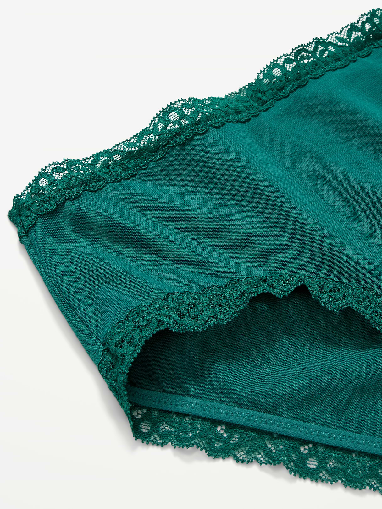 Lace-Trim Hipster Underwear - Deep Lagoon