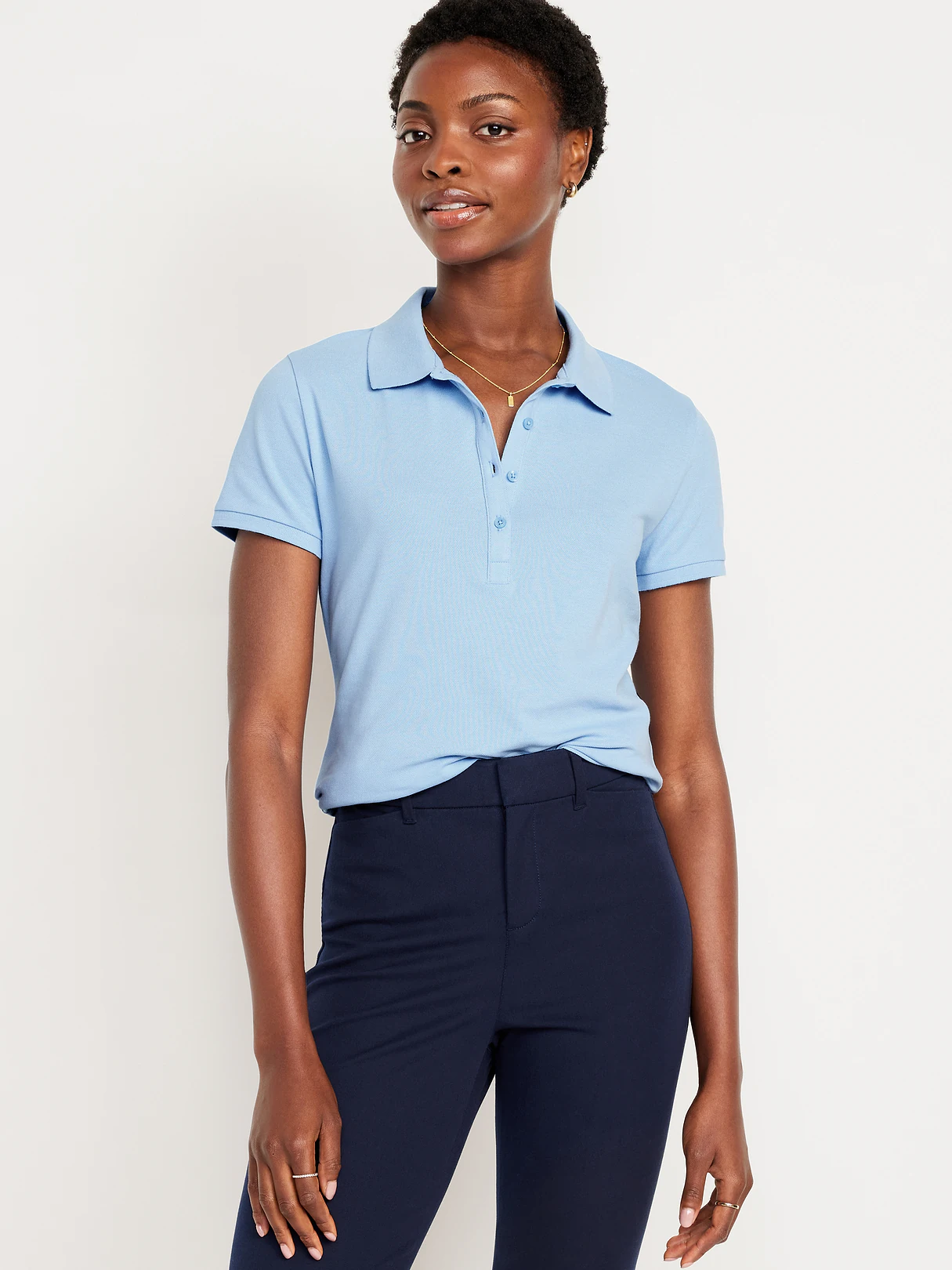 Uniform Pique Polo - Monet Blue