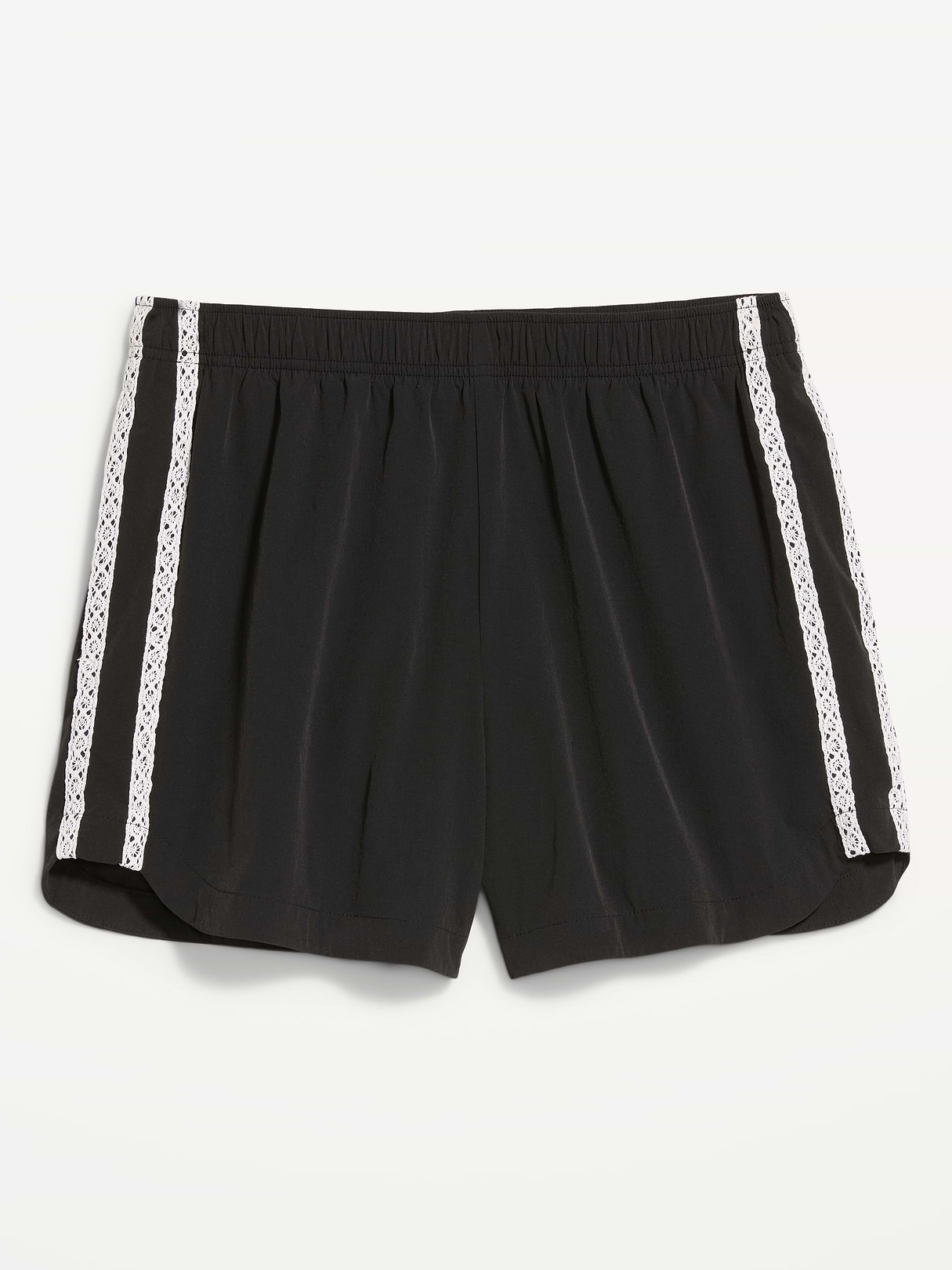 High-Waisted TrekTech Run Shorts - Black Jack