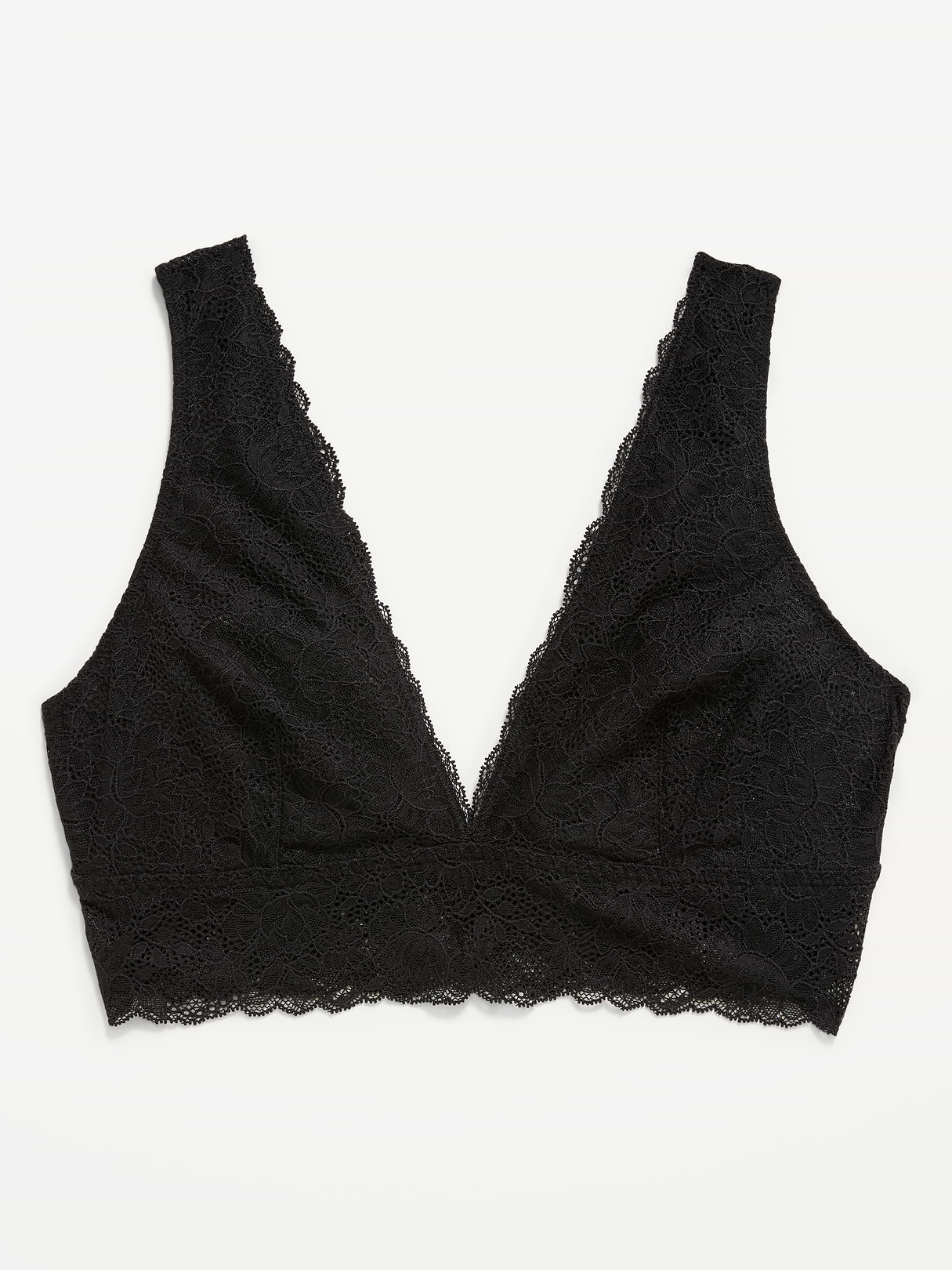 Lace Longline Bra - Black Jack