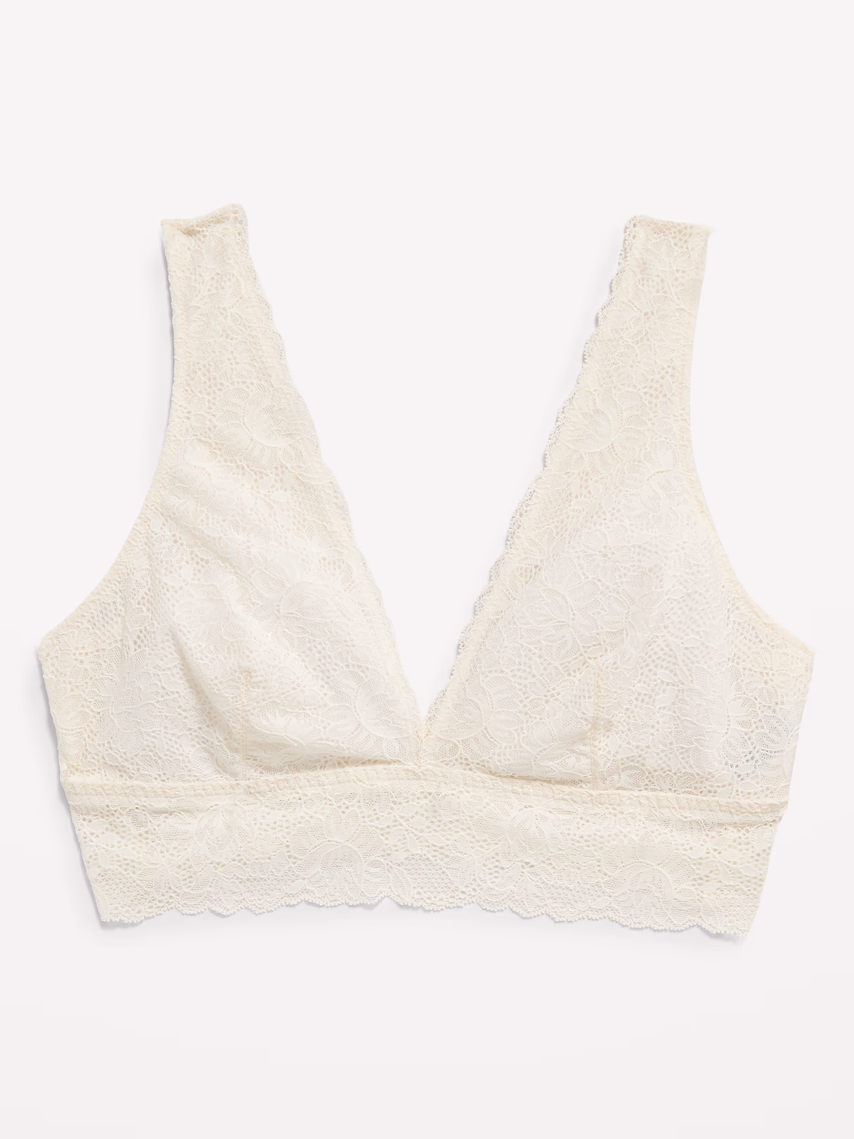 Lace Longline Bra - Sea Salt