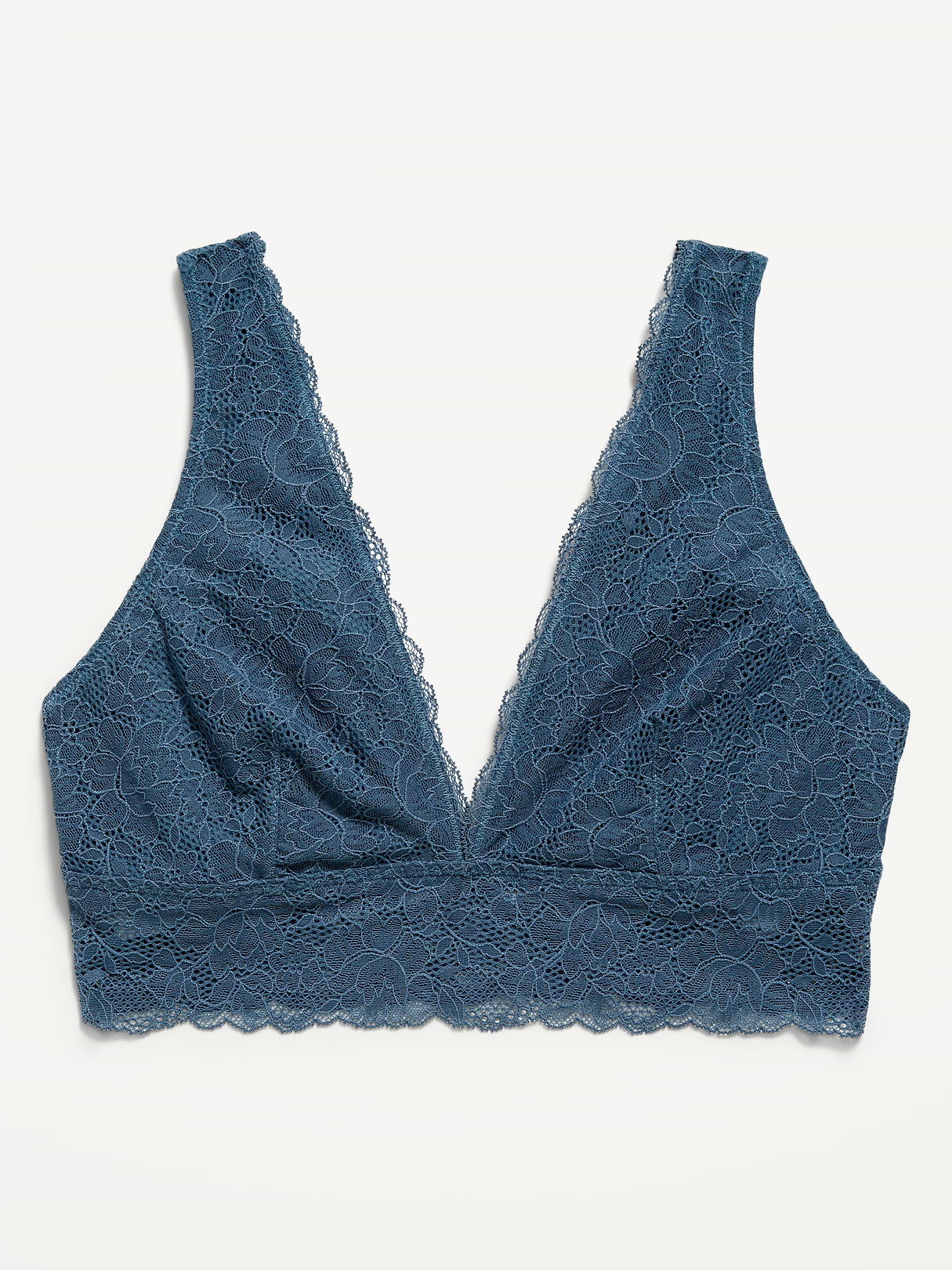 Lace Longline Bra - Neptune Blue