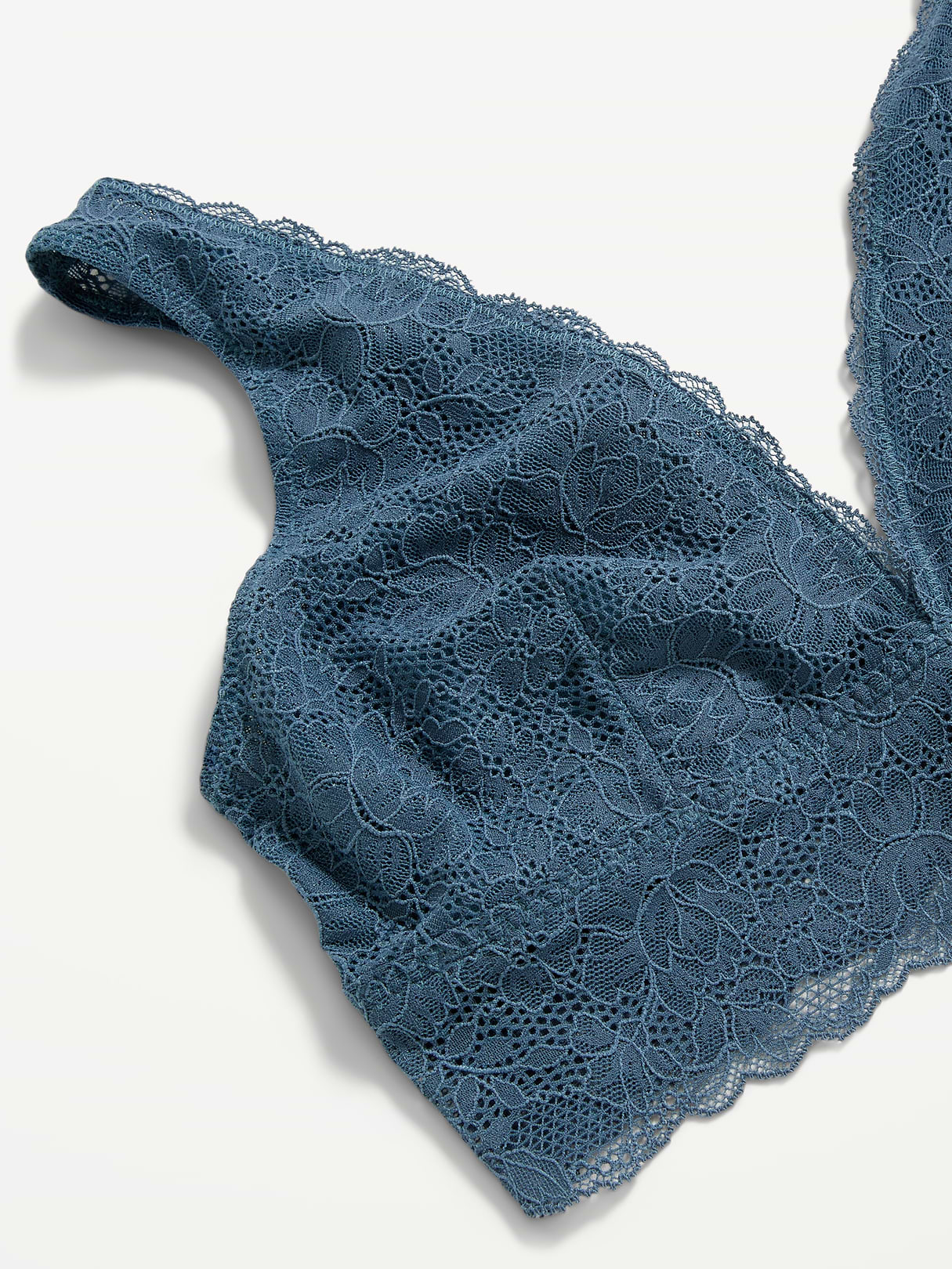 Lace Longline Bra - Neptune Blue