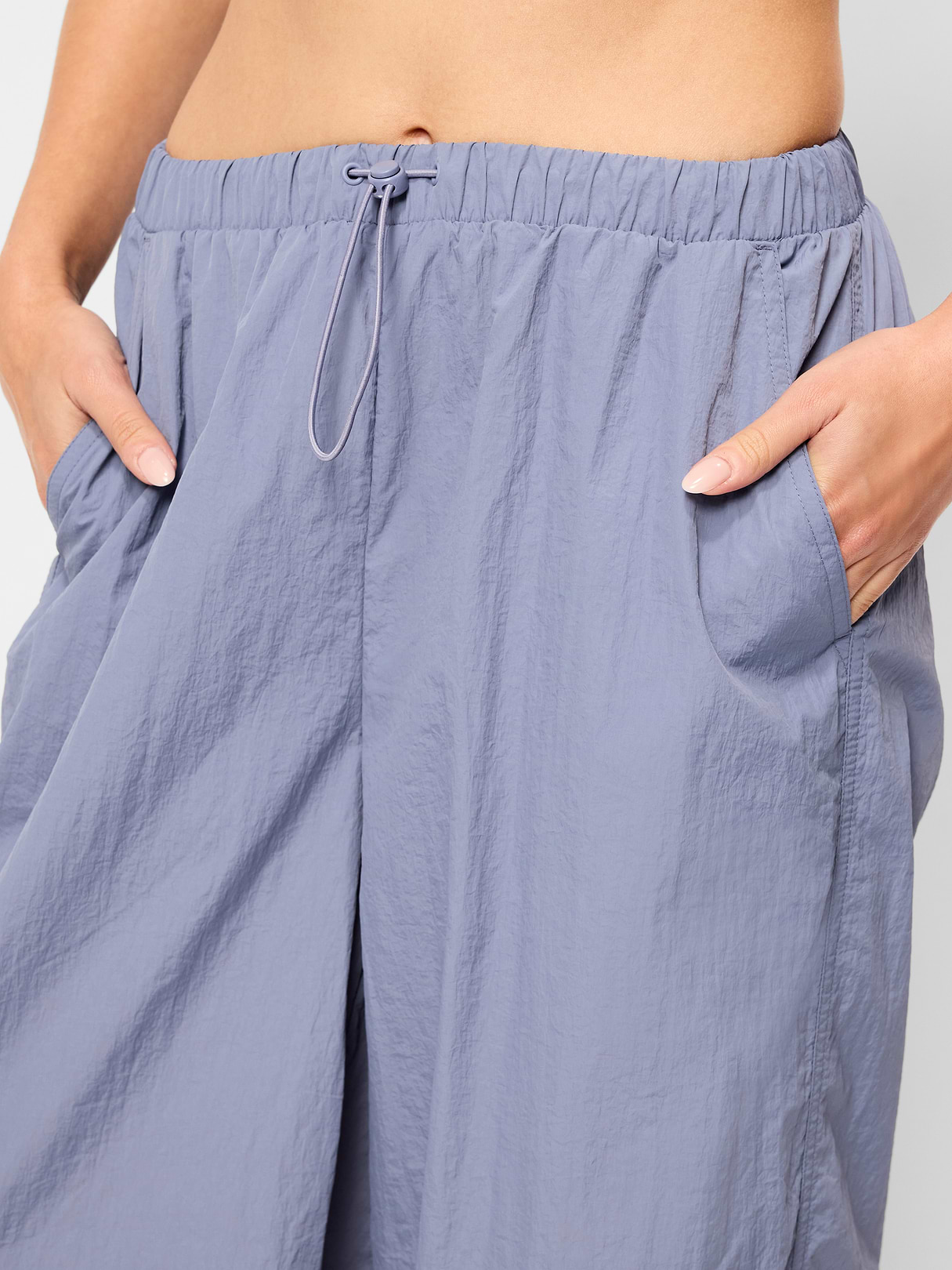 Pull-On Windbreaker Parachute Pants - Lunar Path