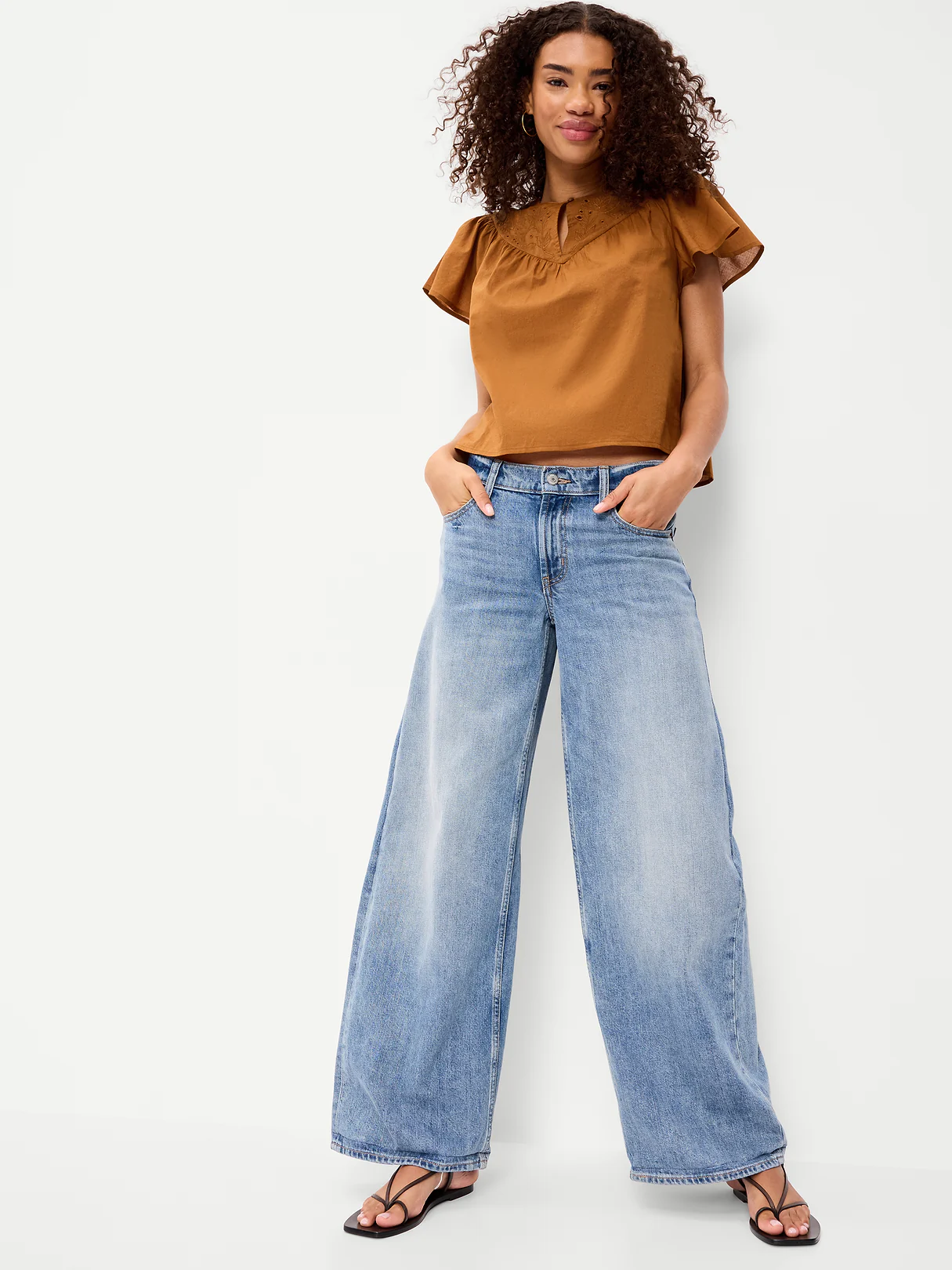 Short-Sleeve Embroidered Trousseau Top - Redwood Burl