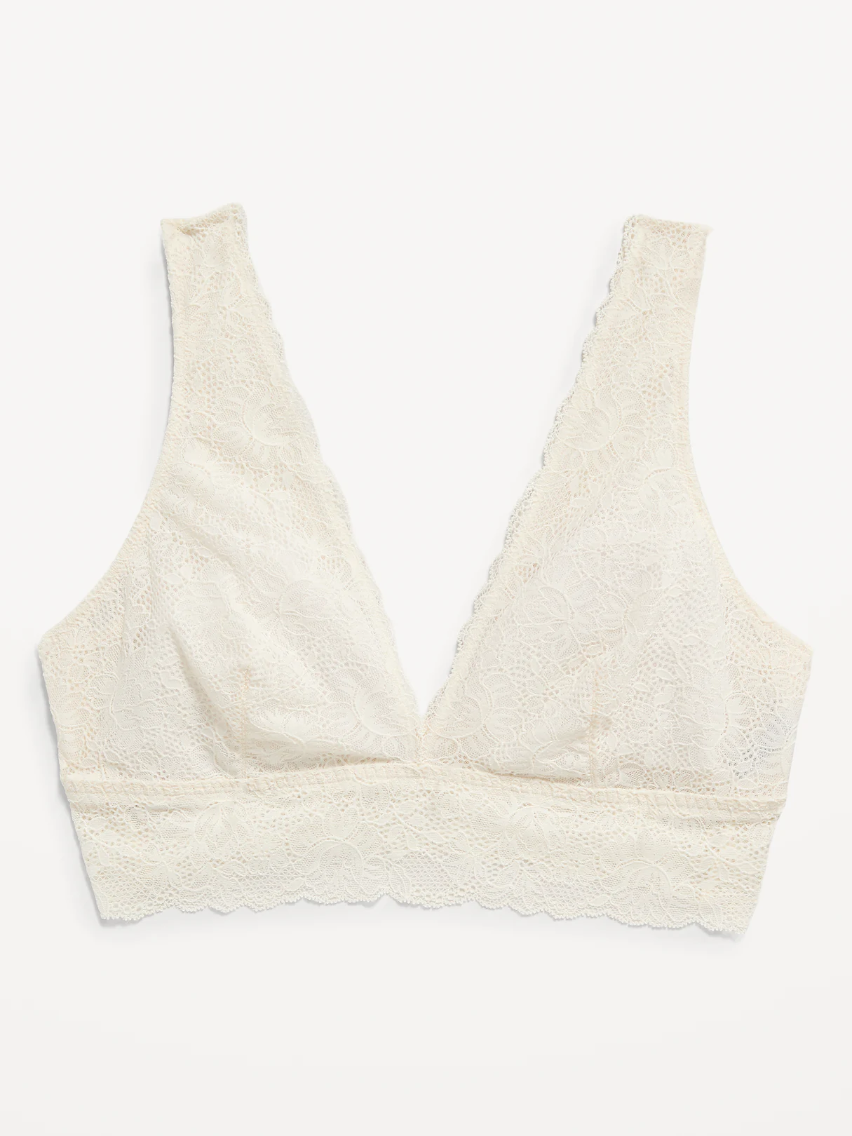 Lace Longline Bra - Sea Salt