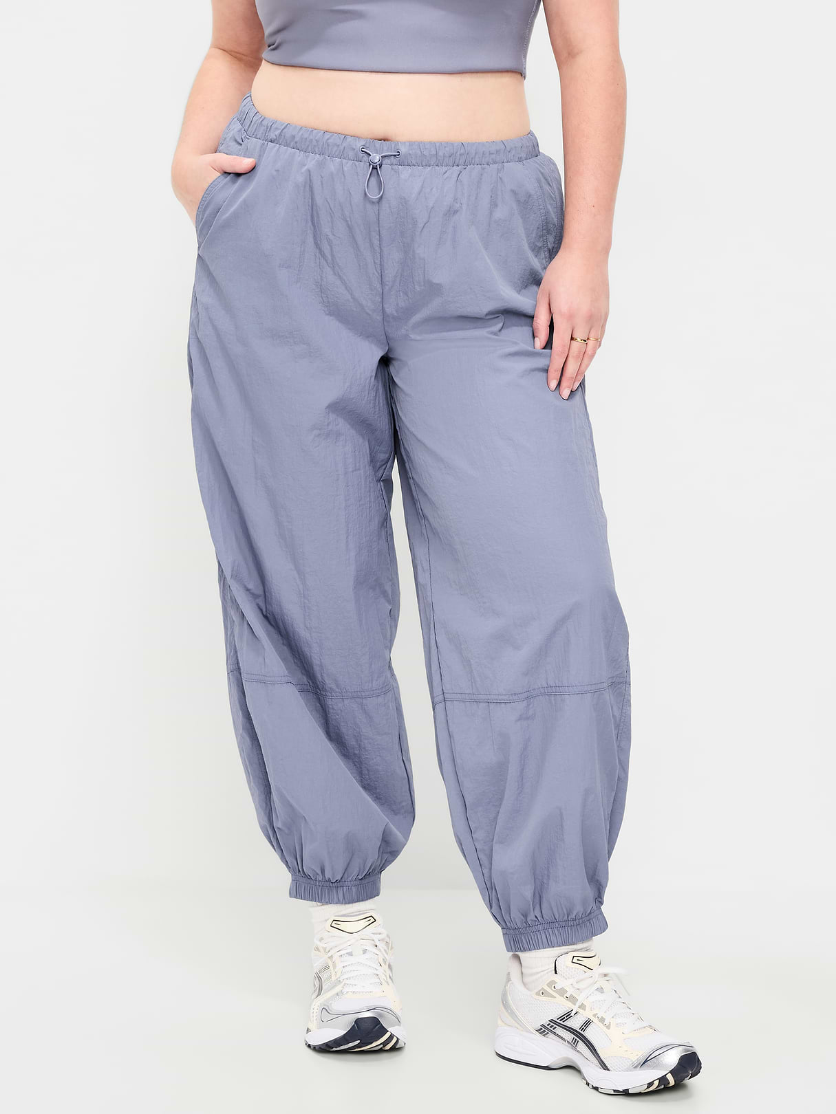 Pull-On Windbreaker Parachute Pants - Lunar Path