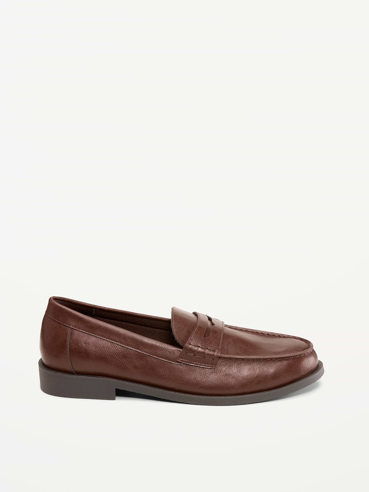 Faux-Leather Loafers for Men - Russet Brown