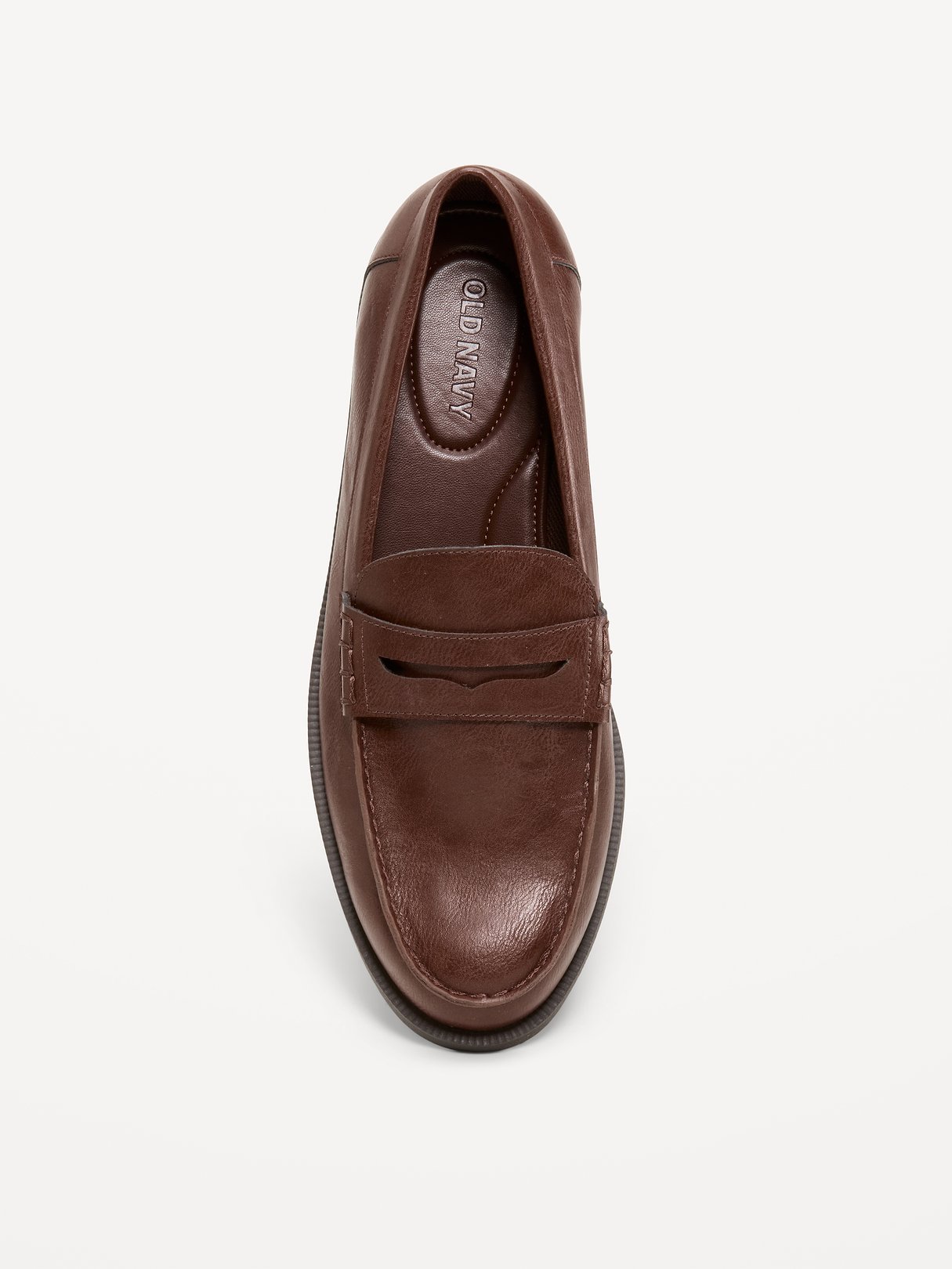 Faux-Leather Loafers for Men - Russet Brown