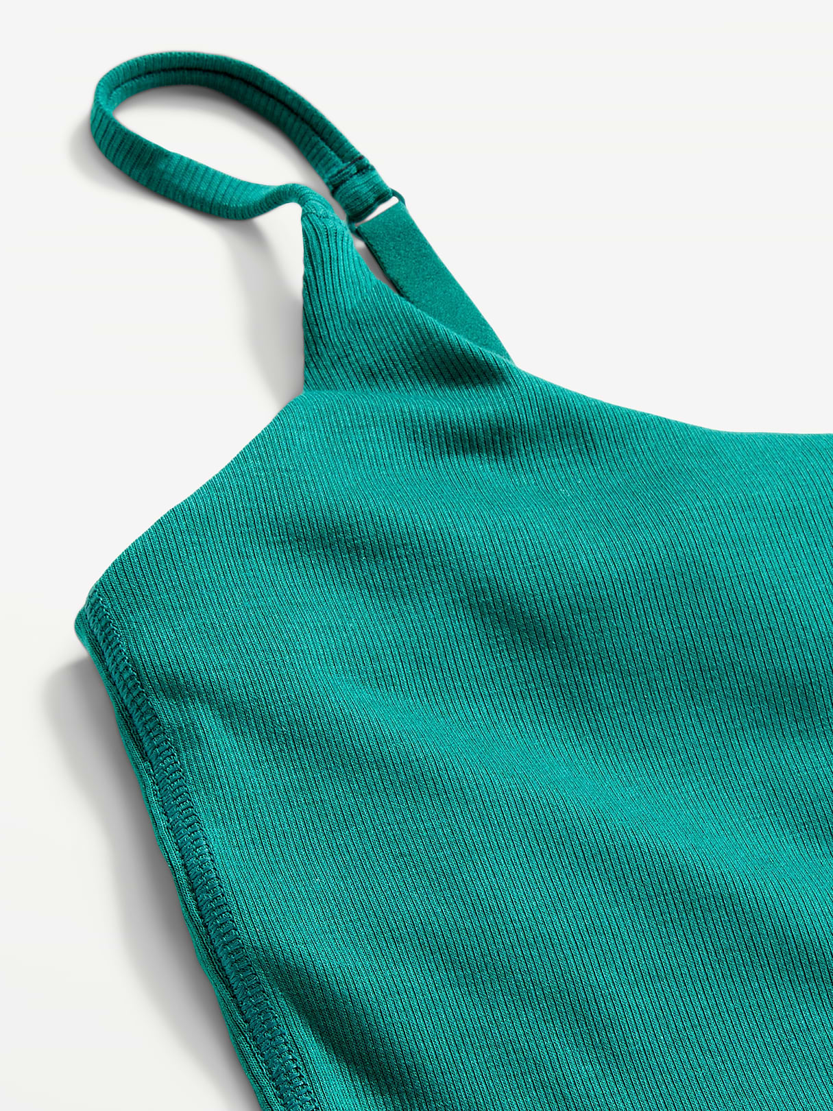 Seamless Ribbed Longline Bra - Deep Lagoon