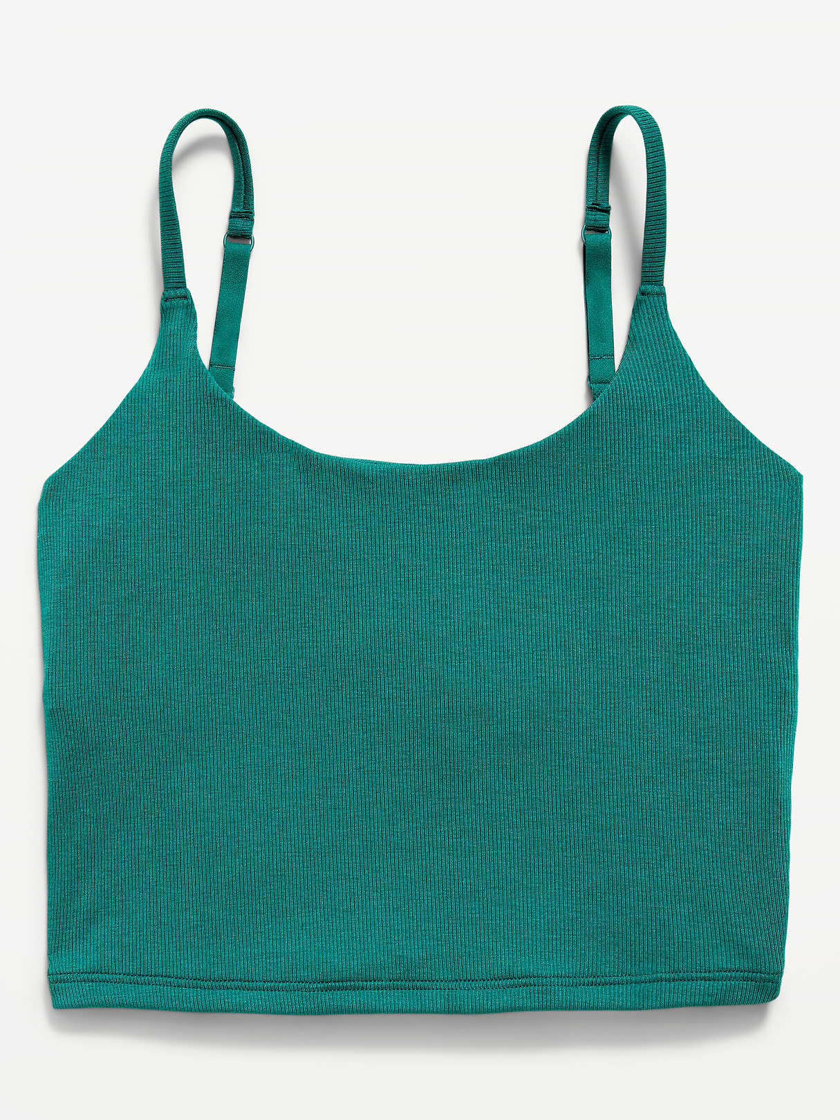 Seamless Ribbed Longline Bra - Deep Lagoon