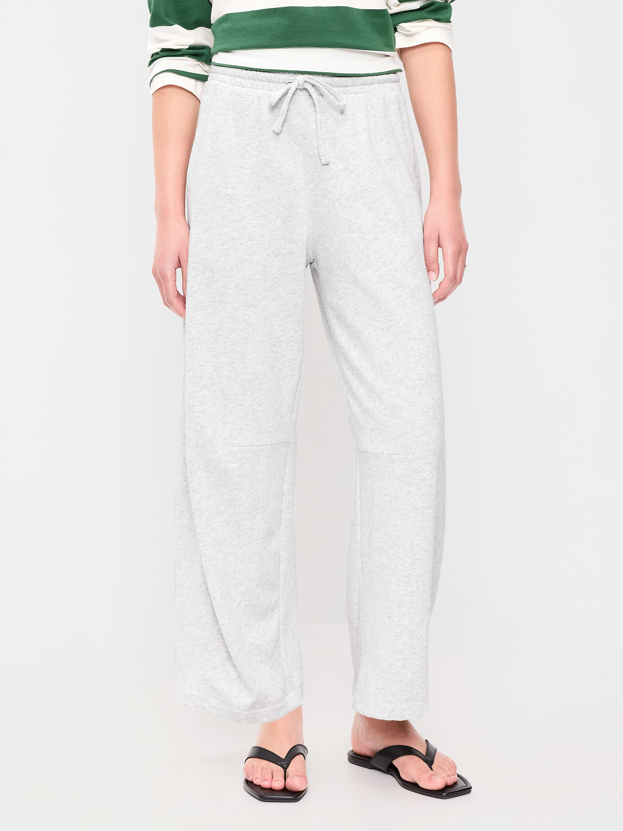 Mid-Rise SoComfy Barrel Sweatpants - Light Gray Heather