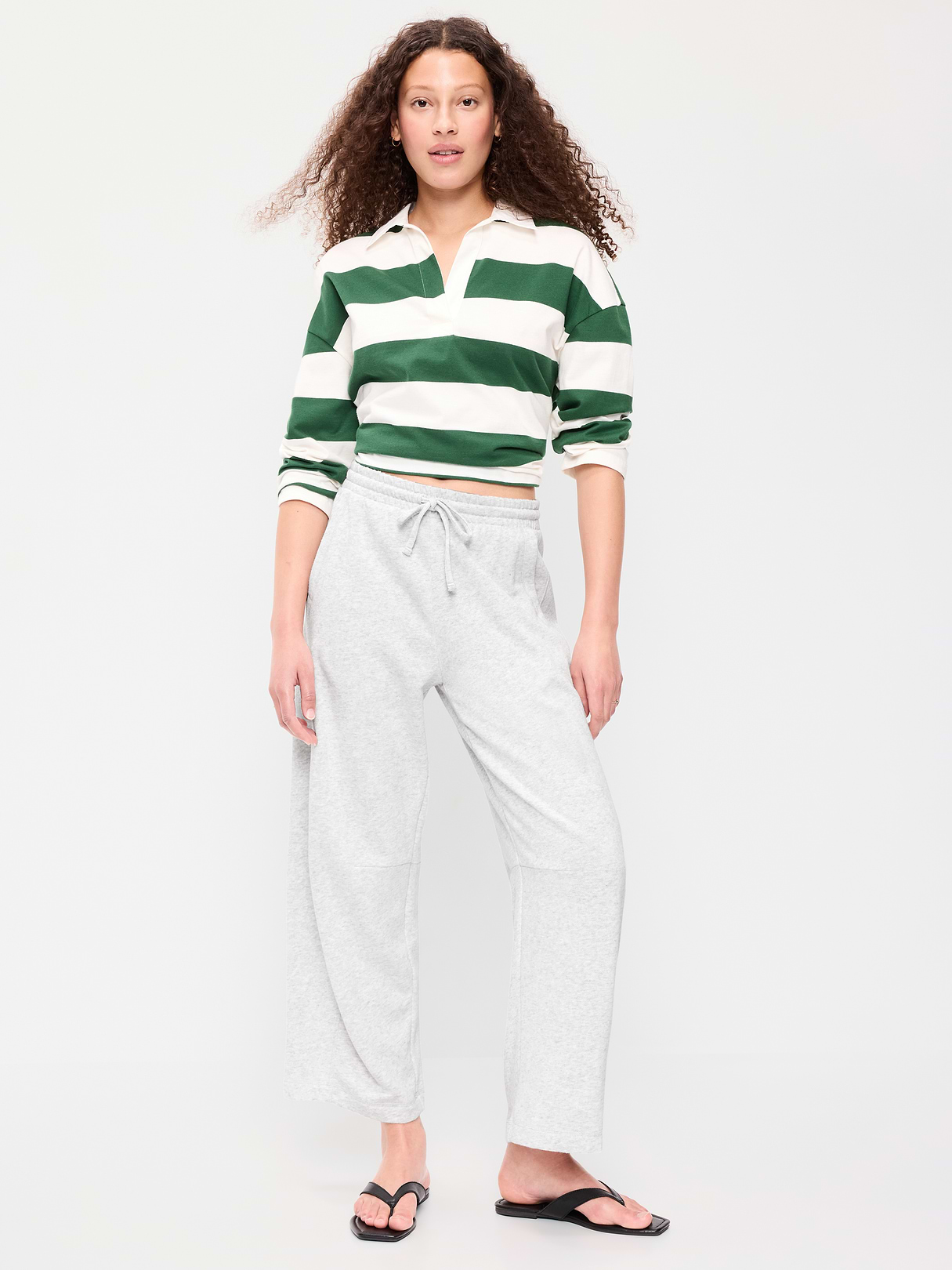 Mid-Rise SoComfy Barrel Sweatpants - Light Gray Heather