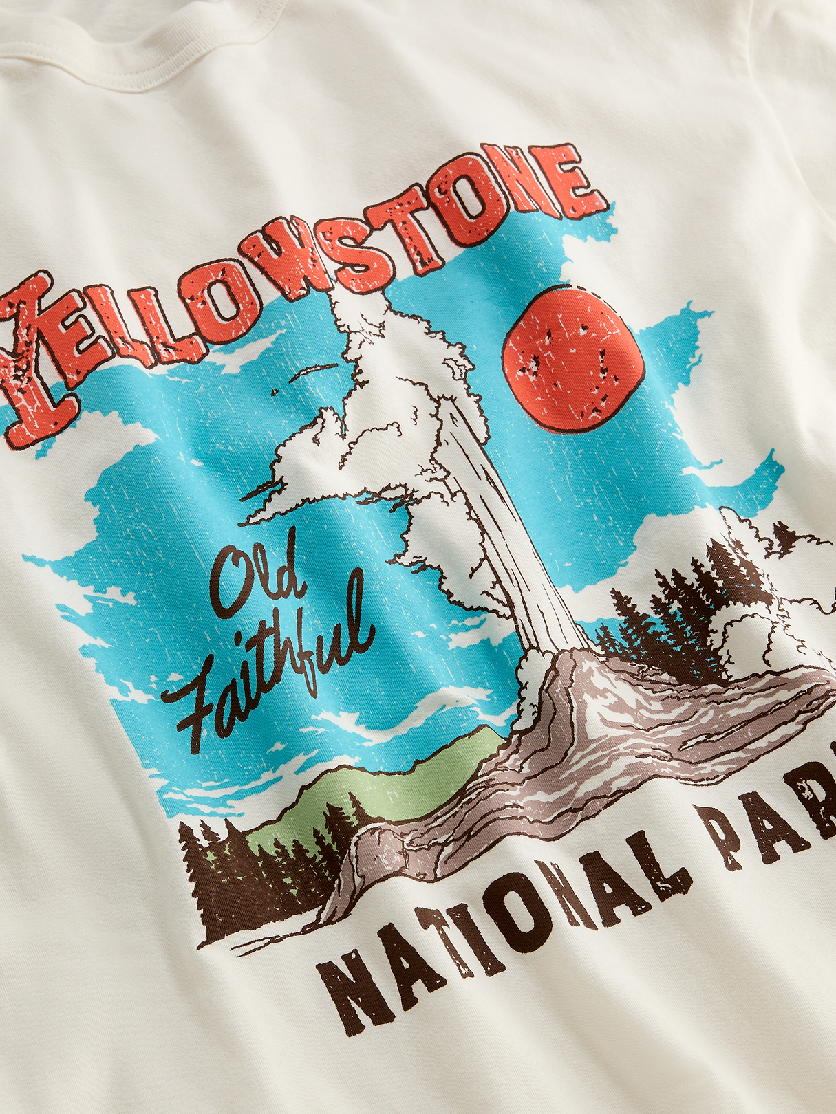 Yosemite National Park Crew-Neck Oversized T-Shirt - Sea Salt