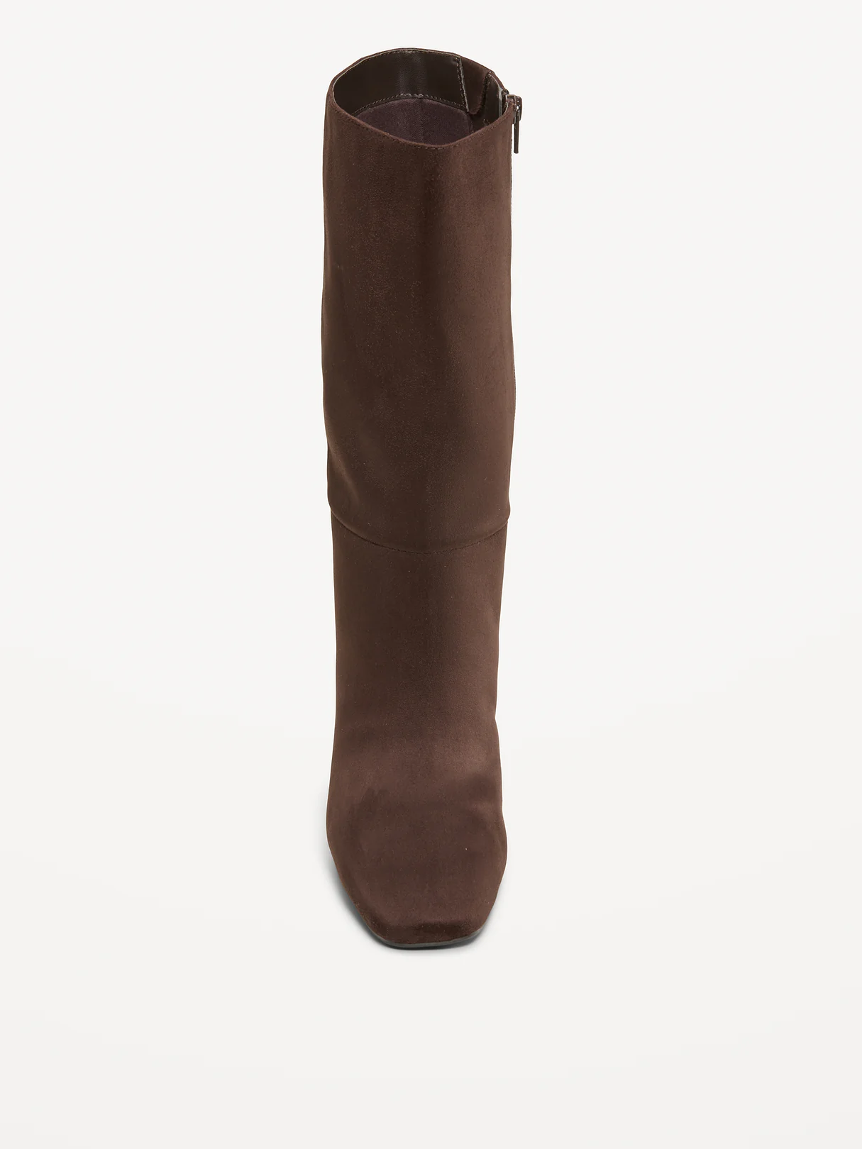 Mid-Calf Square-Toe Boot for Women - Chocolate