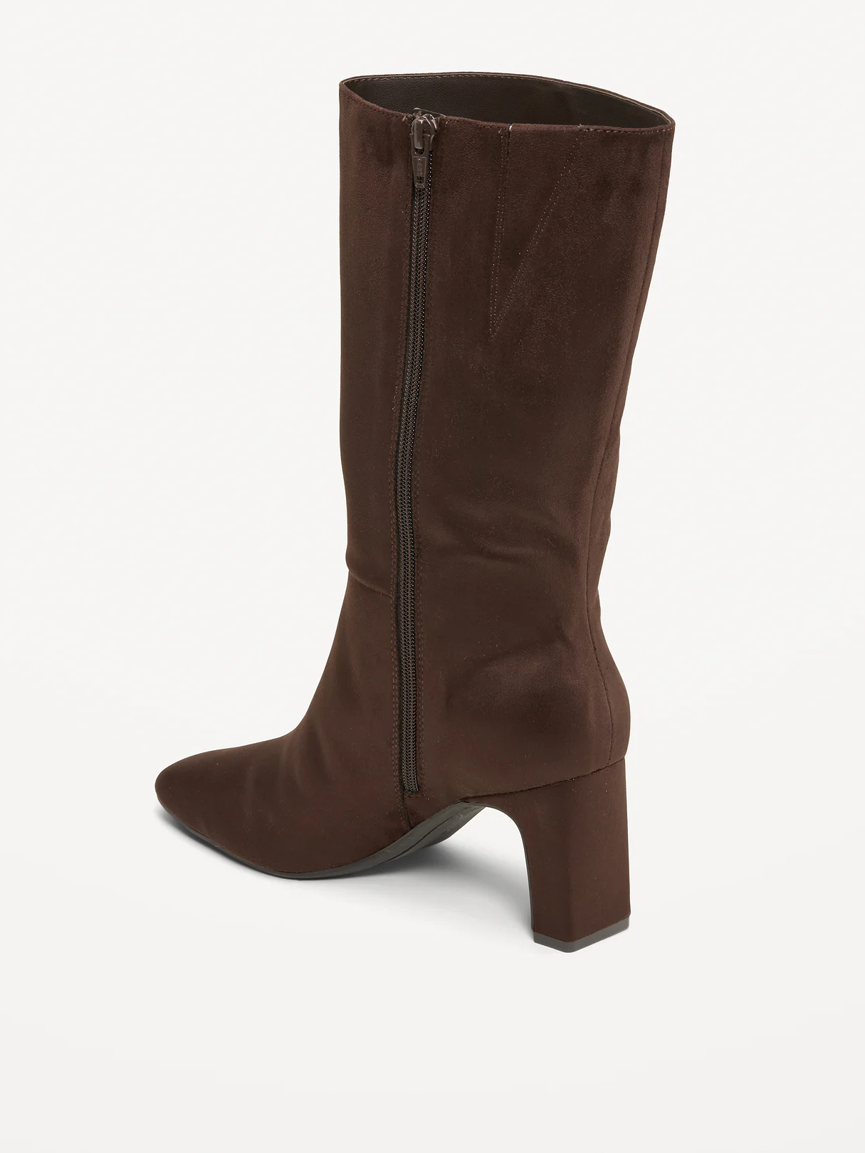 Mid-Calf Square-Toe Boot for Women - Chocolate