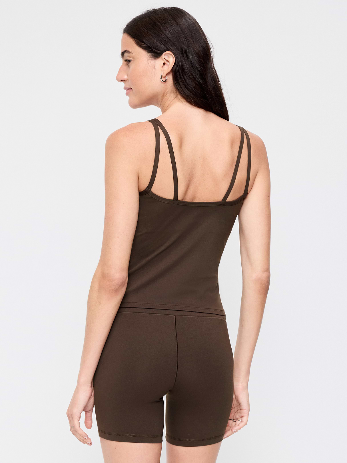 StudioSmooth Strappy Light Support Top - Black Coffee
