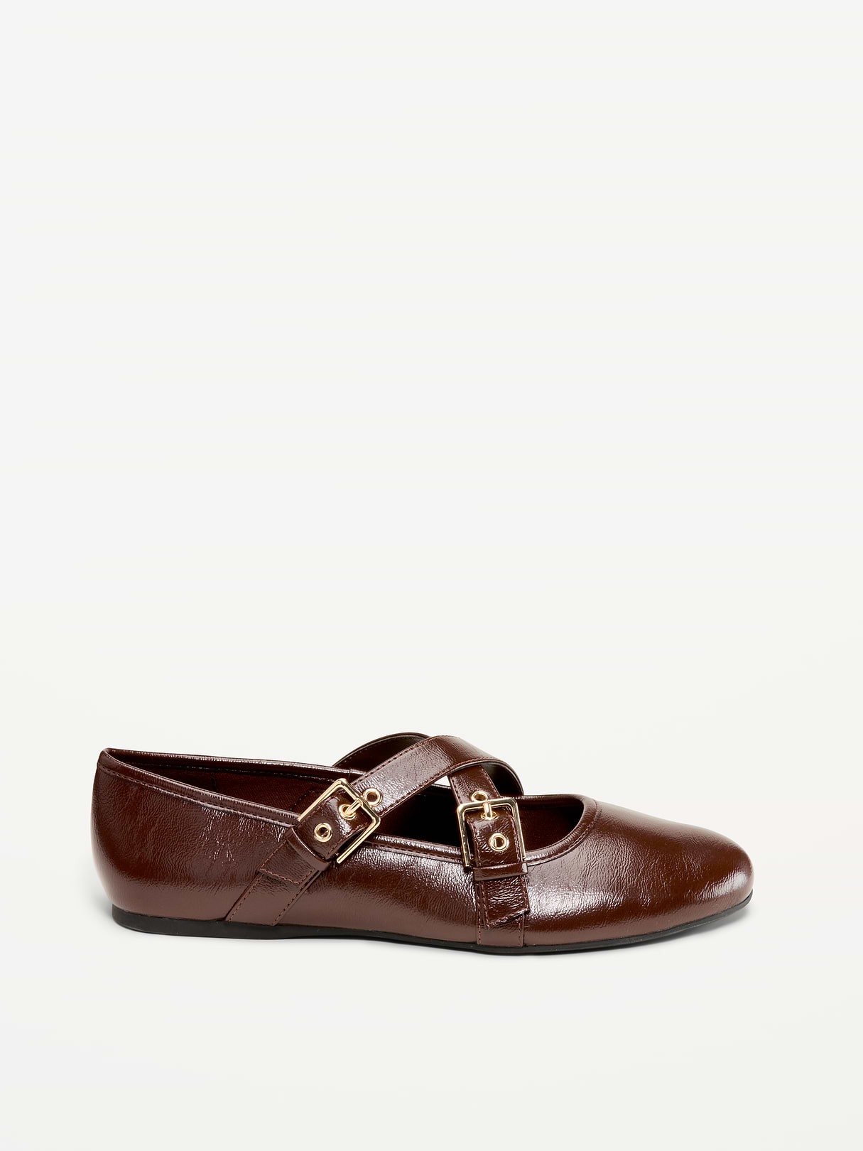 Buckle-Strap Mary Jane Ballet Flats for Women - Coco de mer